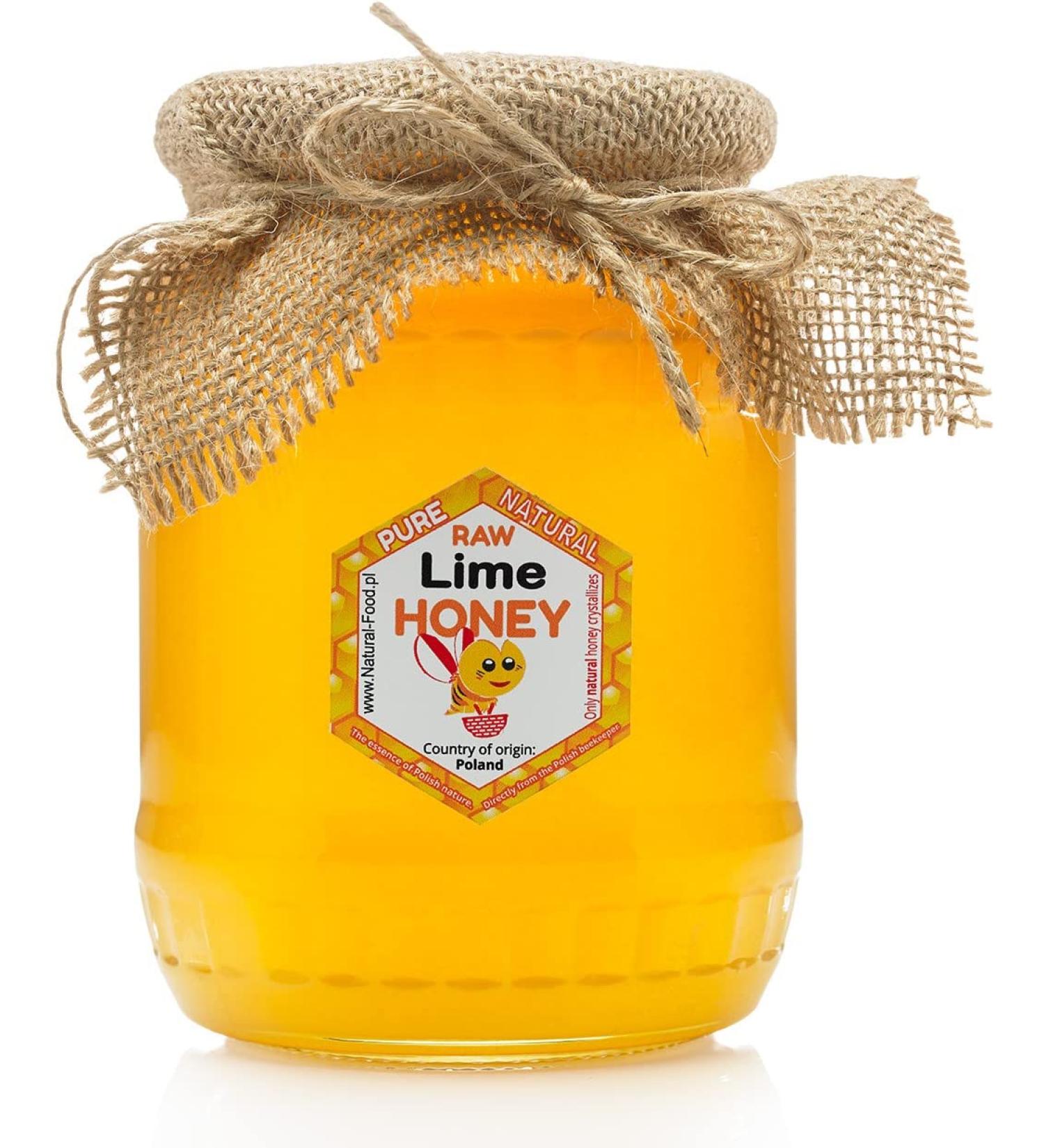 RAW HONEY | 1 1kg | Lime honey in glass jar | Absolutely Pure Raw Natural Unpasteurized | Fresh | Made by Bees | Lime honey 1.1 kg (Pack of 1)