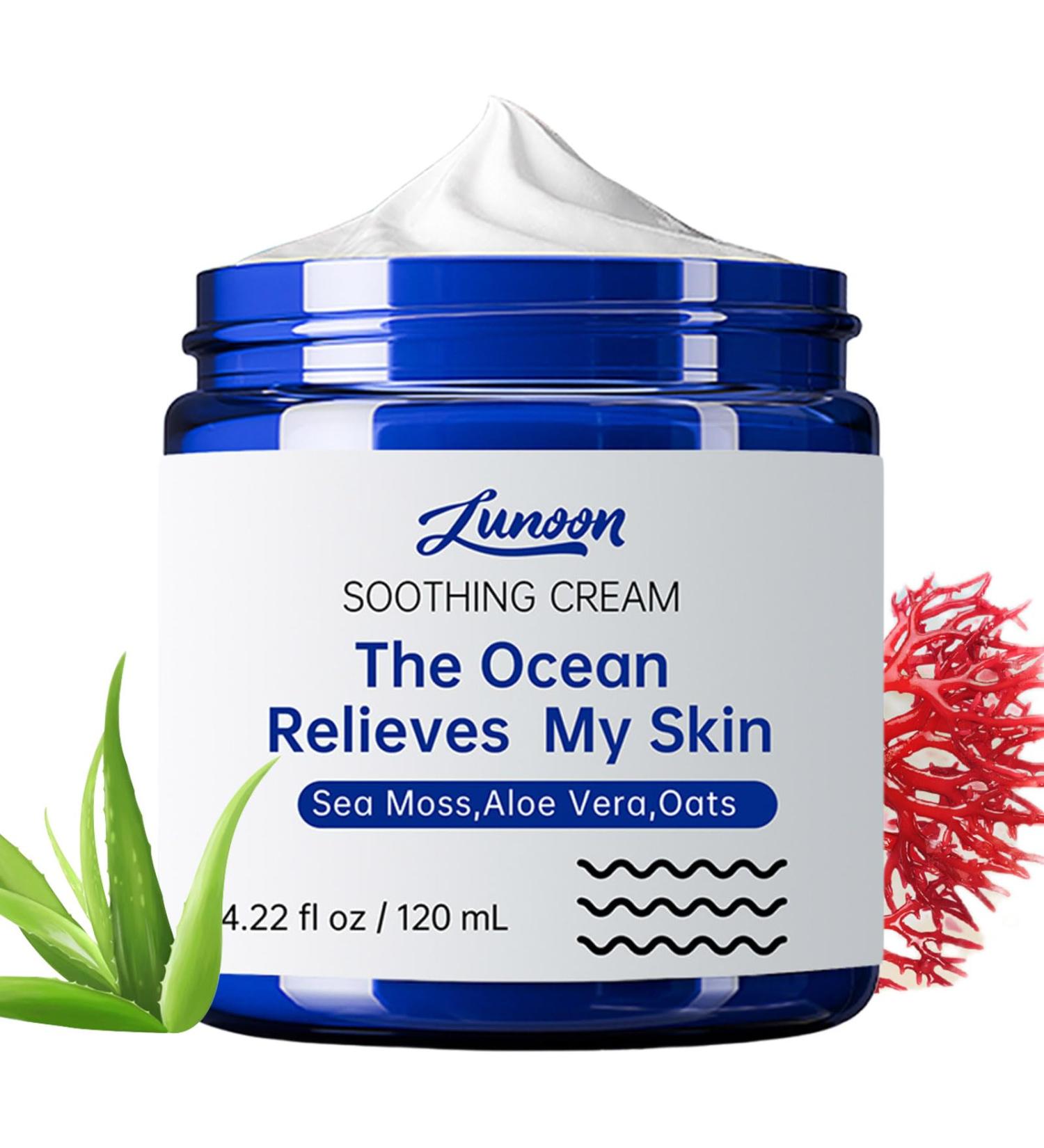 CLY AMS Natural Soothing Eczema Cream for Sensitive Skin Repair Dry & Redness Moisturizer for Face and Body - Sea Moss Colloidal Oats - Moisturizing Eczema Face Cream for Dry Skin (4 Oz) - Buy Online on GoSupps.com