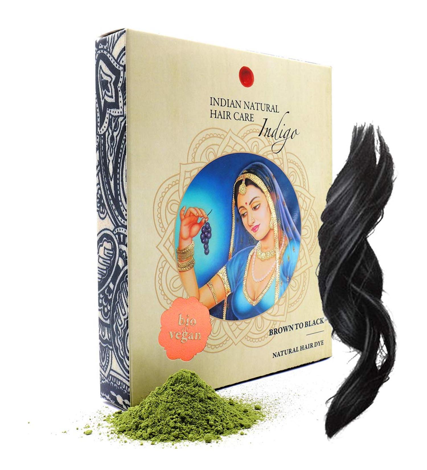 Indigo Powder for Brown to Black Hair Dye - 100% Pure Organic - 7oz - Natural Indian Hair Care - Buy Online on GoSupps.com