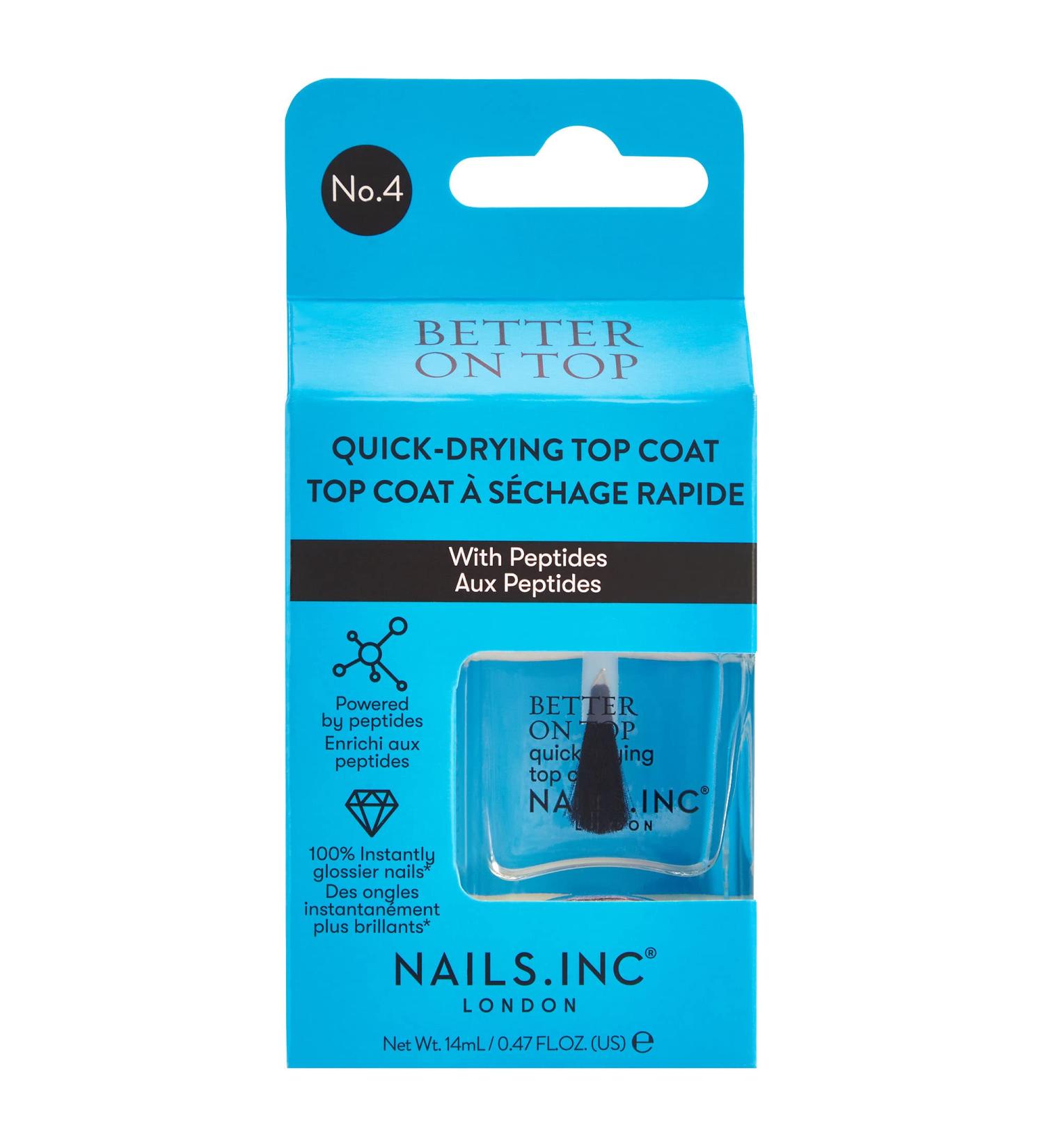 Nails.INC Better On Top Quick-Drying Top Coat 14ml - Fast-Drying Nail Polish Top Coat - Buy Online on GoSupps.com