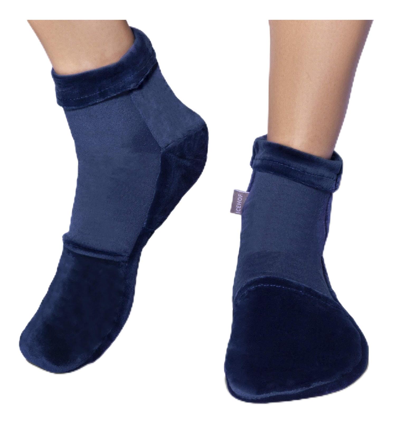IceHOF Cooling Socks with 4 Gel Packs - Cold Therapy for Feet in Chemotherapy & Rheumatism - Unisex Size M - Gentle Fabric - Buy Online on GoSupps.com