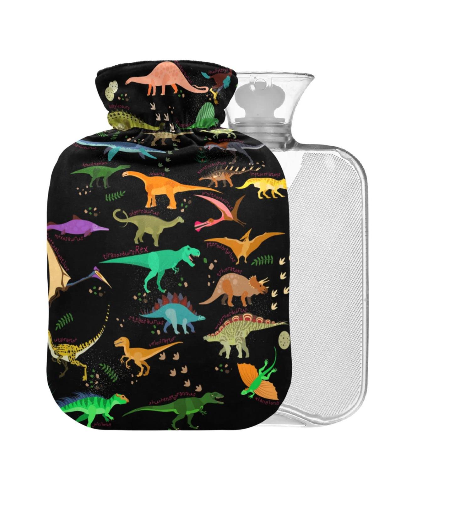 Dinosaur Hot Water Bottle 2L | Large Warm Pain Relief & Cold Therapy - Ideal for Back Pain Relief - Buy Online on GoSupps.com