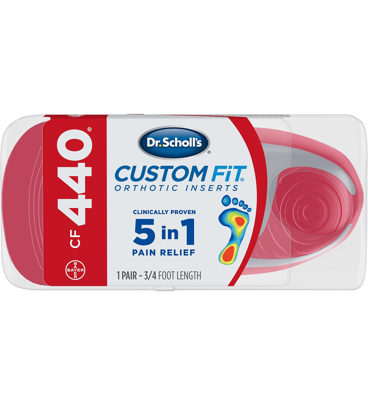 Dr. Scholl's Custom Fit Orthotic Inserts CF 440 Red 1 Pair - Pack of 1 - Buy Online on GoSupps.com
