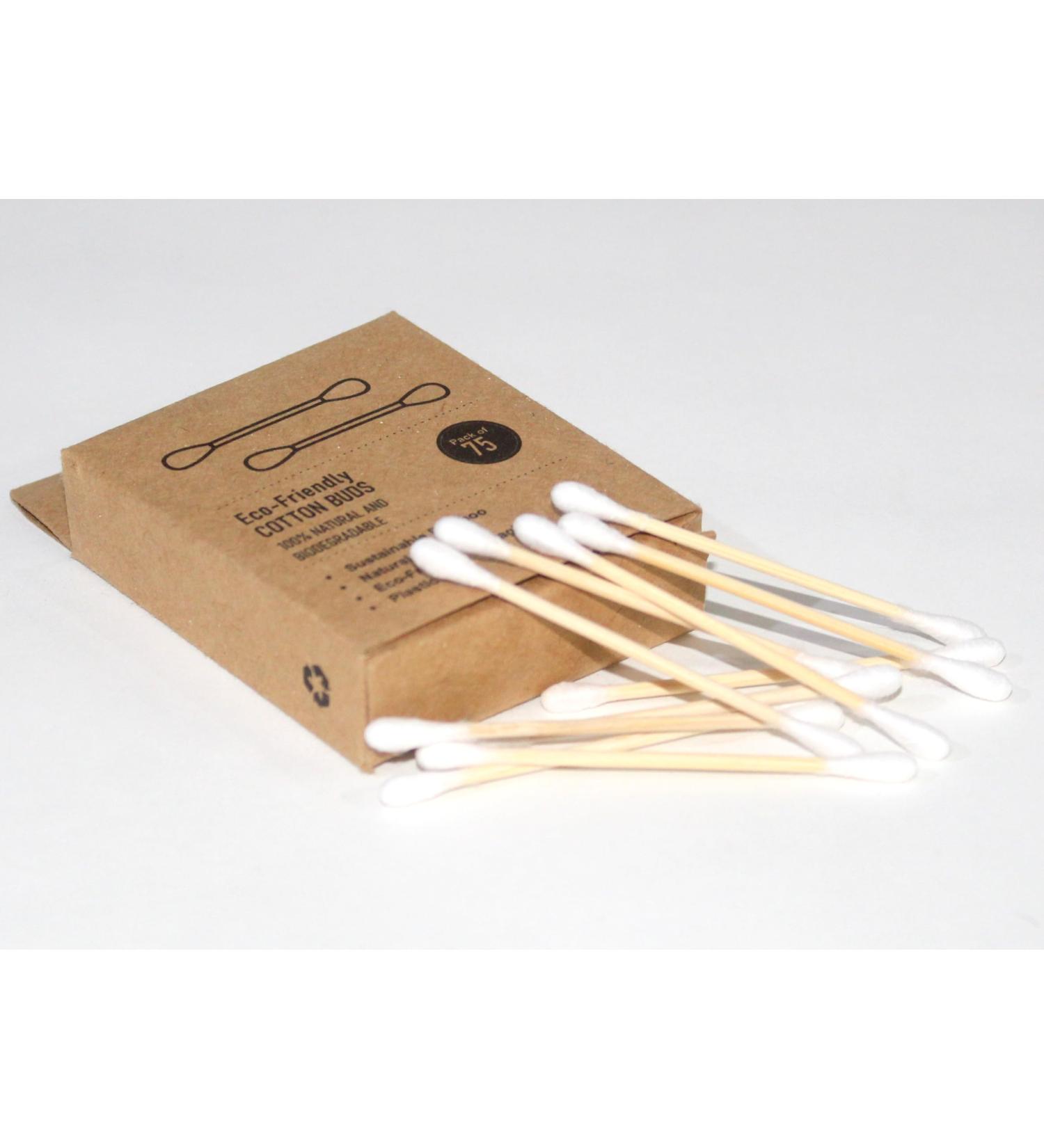 900 Count Bamboo Cotton Swabs | Organic Double-Headed Ear Sticks & Makeup Remover - Eco-Friendly Q-tips for Travel - Buy Online on GoSupps.com