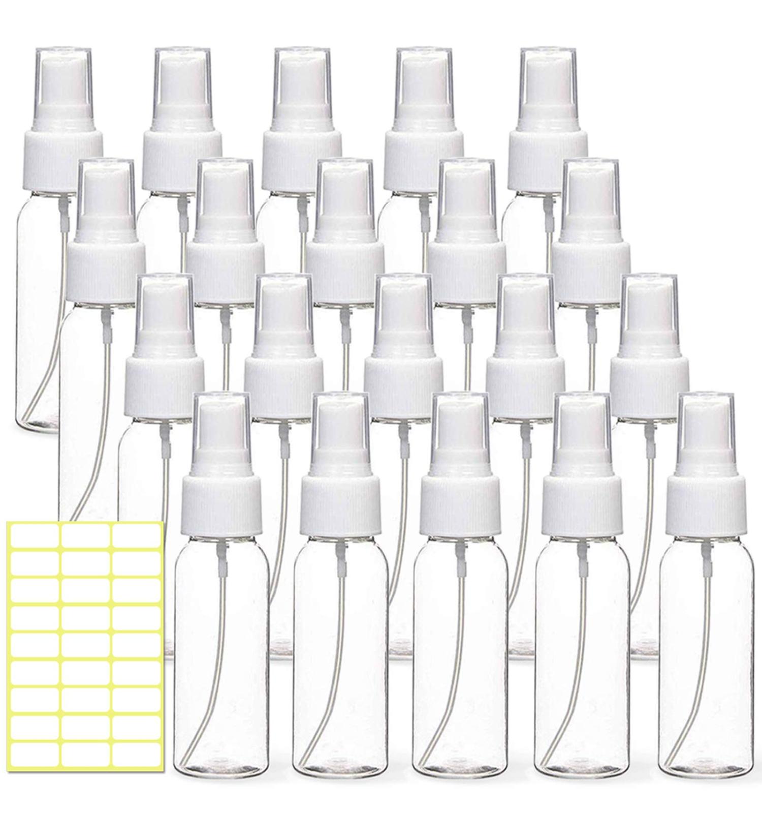 MEACOLIA 20 Pack 30ml Clear Spray Bottles - Refillable & Reusable - Atomizer Pump Sprayer for Essential Oils, Perfumes, Cleaning - Travel Size - 20 Count - Buy Online on GoSupps.com
