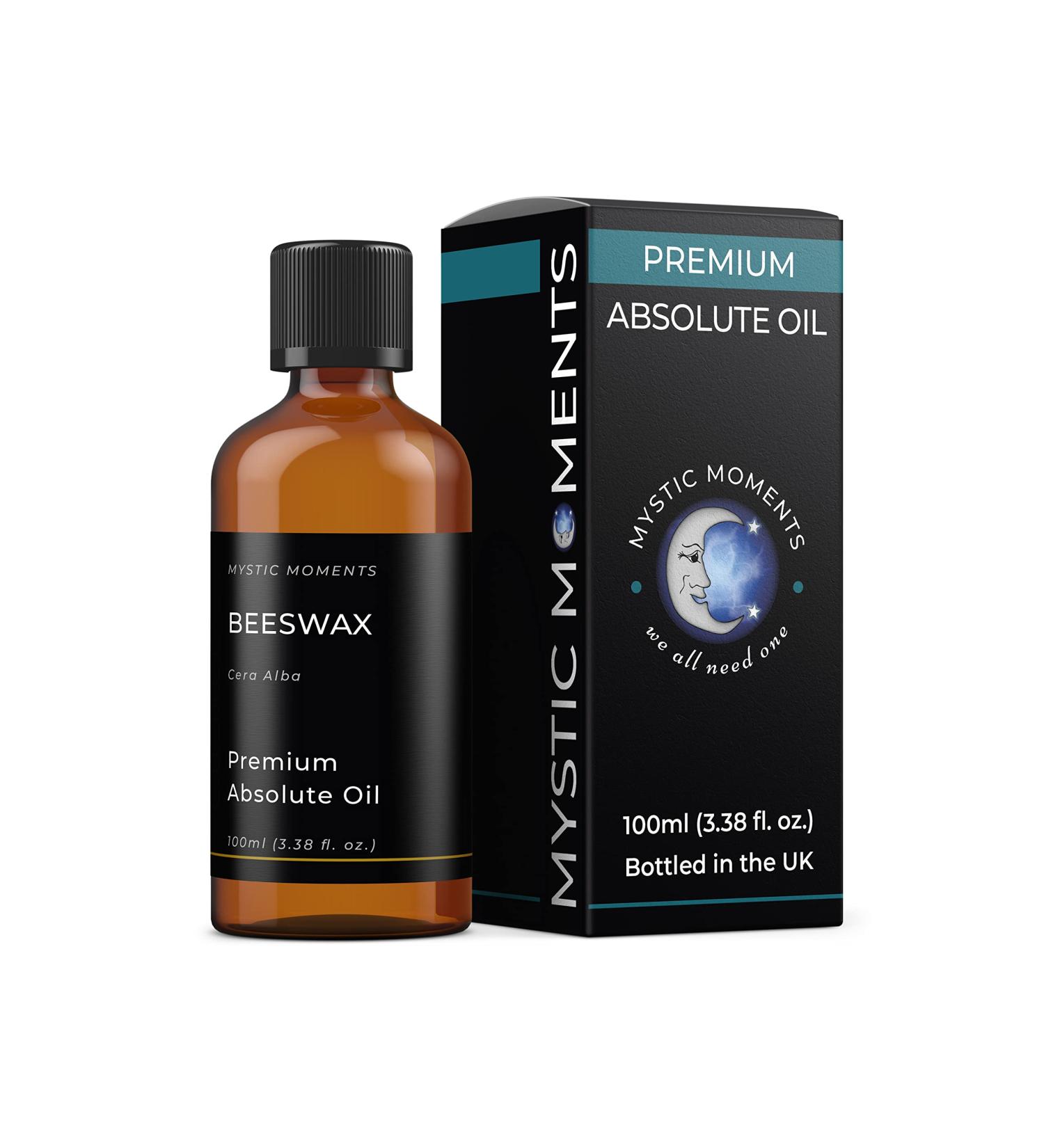 Mystic Moments Beeswax Absolute Oil 100ml - Pure & Natural for Skincare, Perfumery & Aromatherapy - Buy Online on GoSupps.com