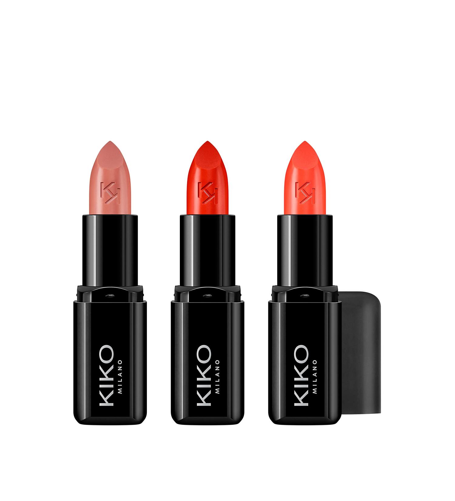 KIKO Milano Smart Fusion Lipstick Kit 01 - Radiant-Finish Lip Kit with 3 Lipsticks - Buy Online on GoSupps.com