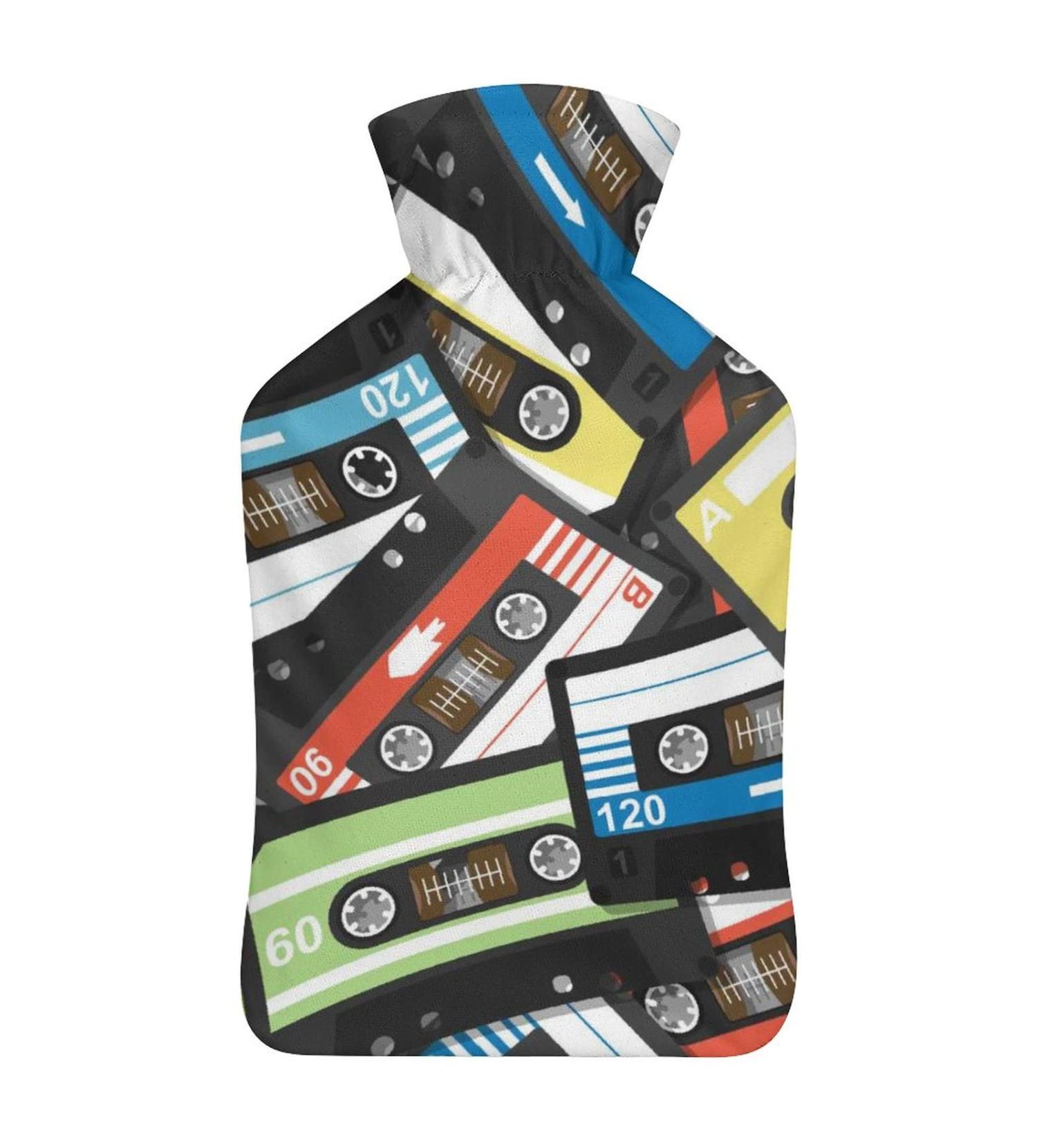 Adhesive Tape Hot Water Bottle with Plush Cover - Hand Warmer for Adults & Children (26.5x15.3cm) - Ideal for Cozy Comfort Worldwide - Buy Online on GoSupps.com