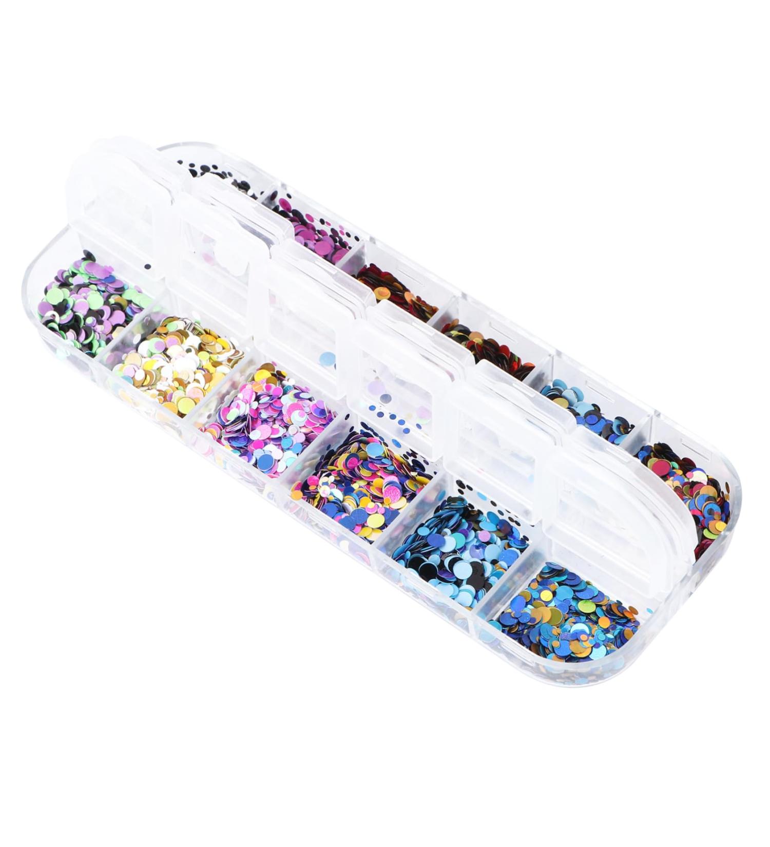 Healeved Nail Art Accessories Ultra-Thin Glitter Sequins & Crown Bow Clips for Stunning Nail Designs | Assorted Colors & Stainless Steel Stickers - Buy Online on GoSupps.com