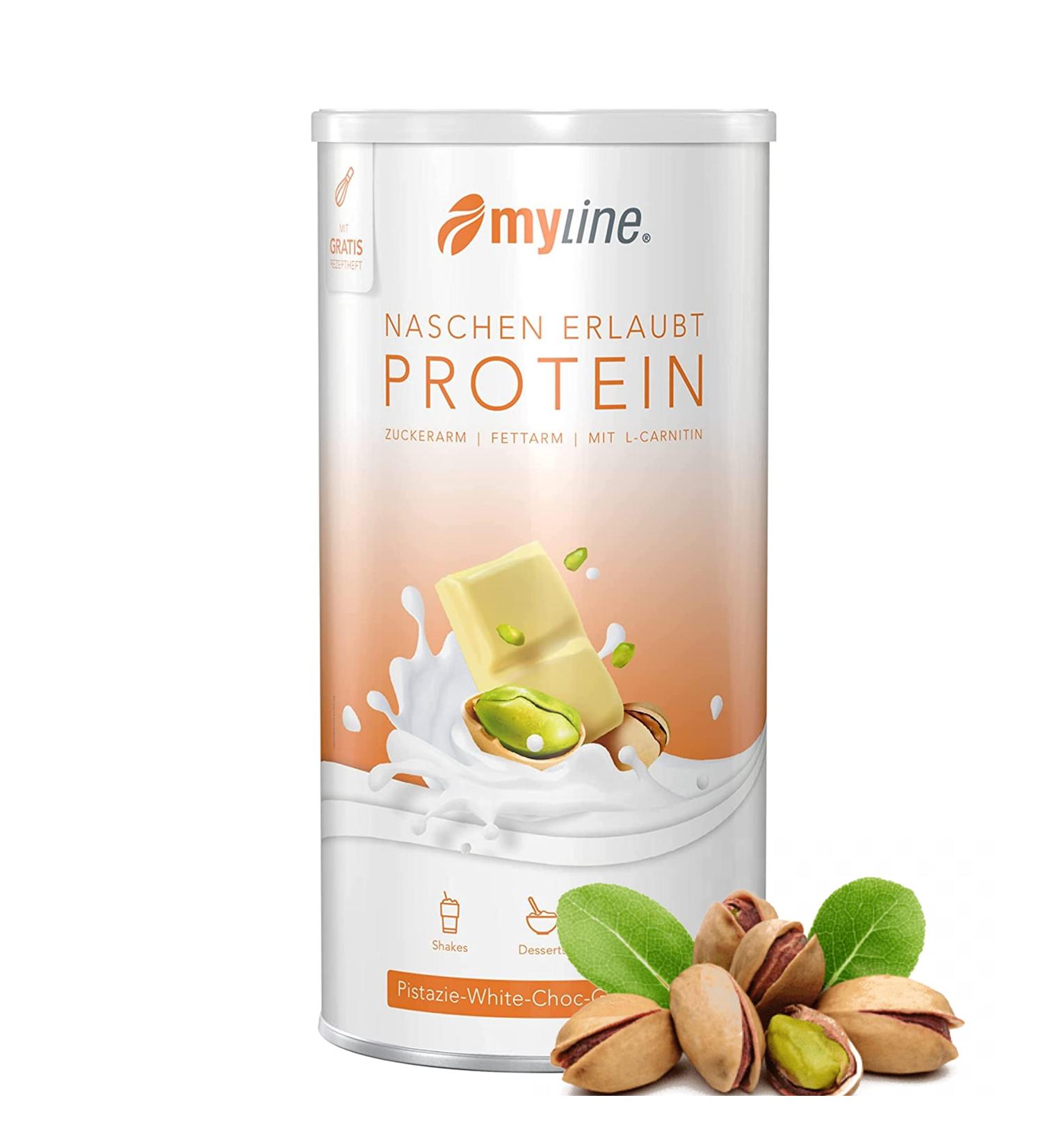 Myline Protein Shake Protein Powder Many Flavors 400g + Tape Measure (Pistachio)