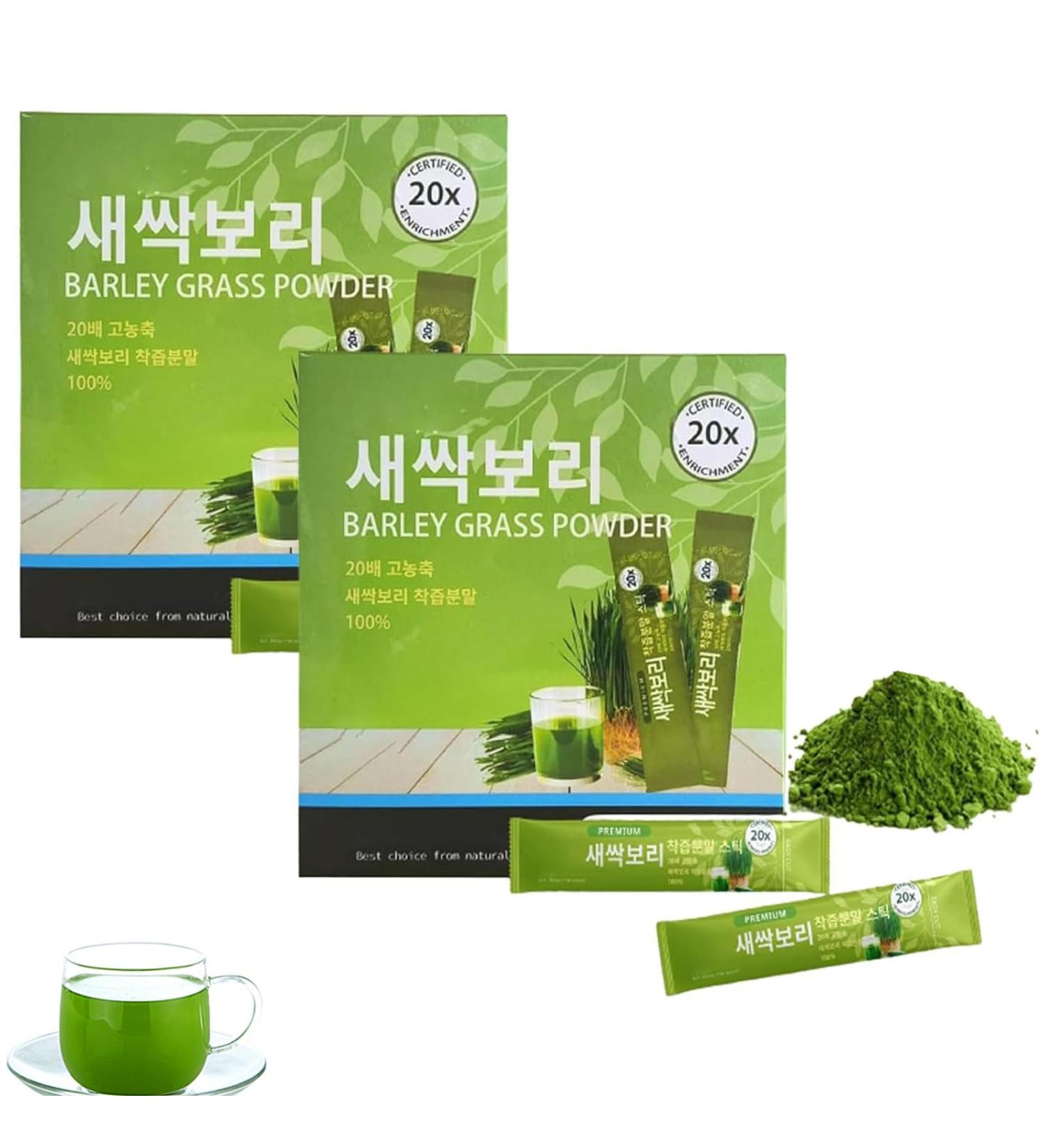 Flower and Plant Dietary Fiber Tender Seedling Powder &100% Pure & Organic Barley Seedling Solid Drink Barley Grass Powder (2pcs) - Buy Online on GoSupps.com