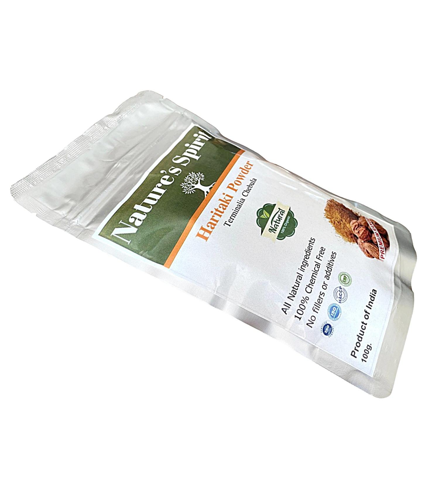 100g Premium Grade Haritaki Powder (Terminalia Chebula) - 100% Natural with ISO, GMP, Halal Certifications - Buy Online on GoSupps.com