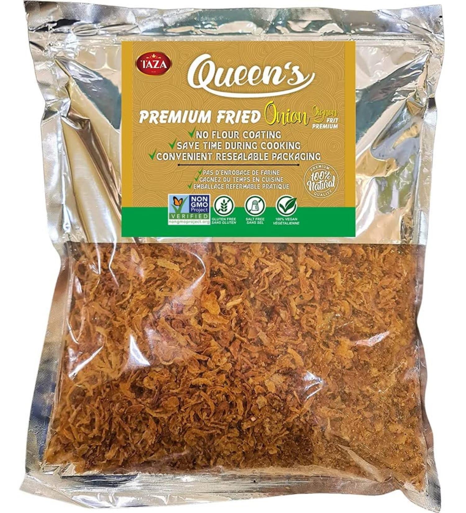 Queen's Non-Coated Crispy Onions - 100% Natural, Vegan, GMO & Gluten Free (2.2lb | 1.0kg) - Buy Online on GoSupps.com