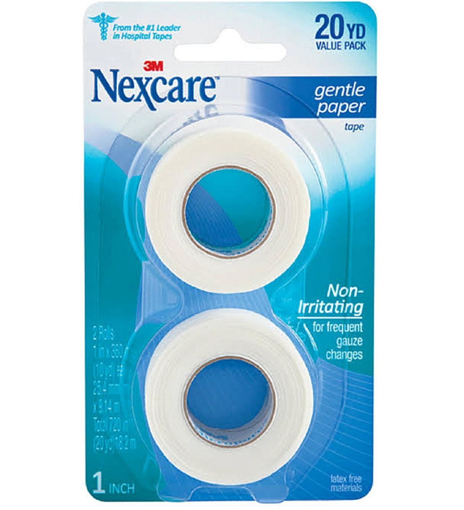 Nexcare Gentle Paper Tape 1 Inch X 10 Yards 2 ea (Pack of 3)