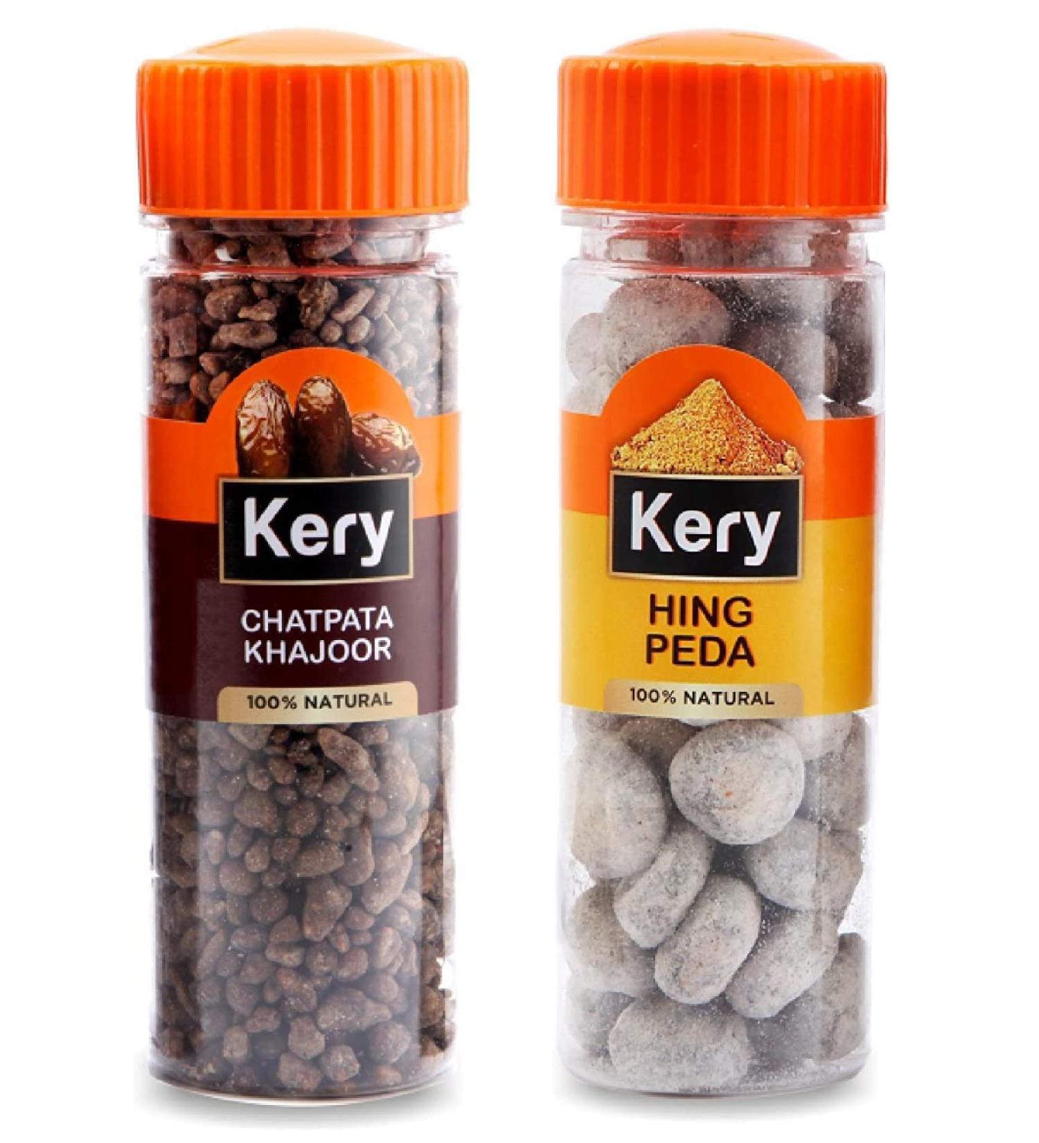 Kery Hing Peda & Chatpata Khajoor Mukhwas Mouthfreshener 2 Bottles 250g_Packing May Vary