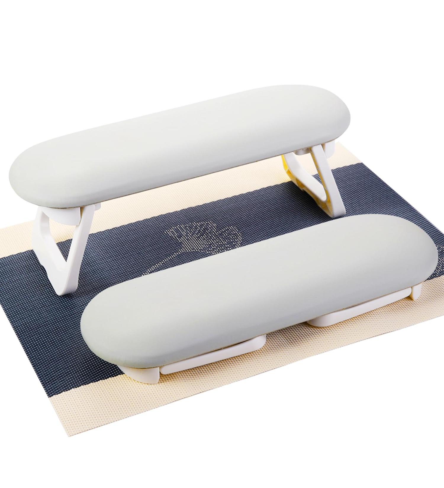 SAVILAND Foldable Nail Arm Rest | Soft Leather Nail Pillow & Non-Slip PVC Mat for Nail Techs | Essential Salon Accessory for Acrylic Nails - Buy Online on GoSupps.com