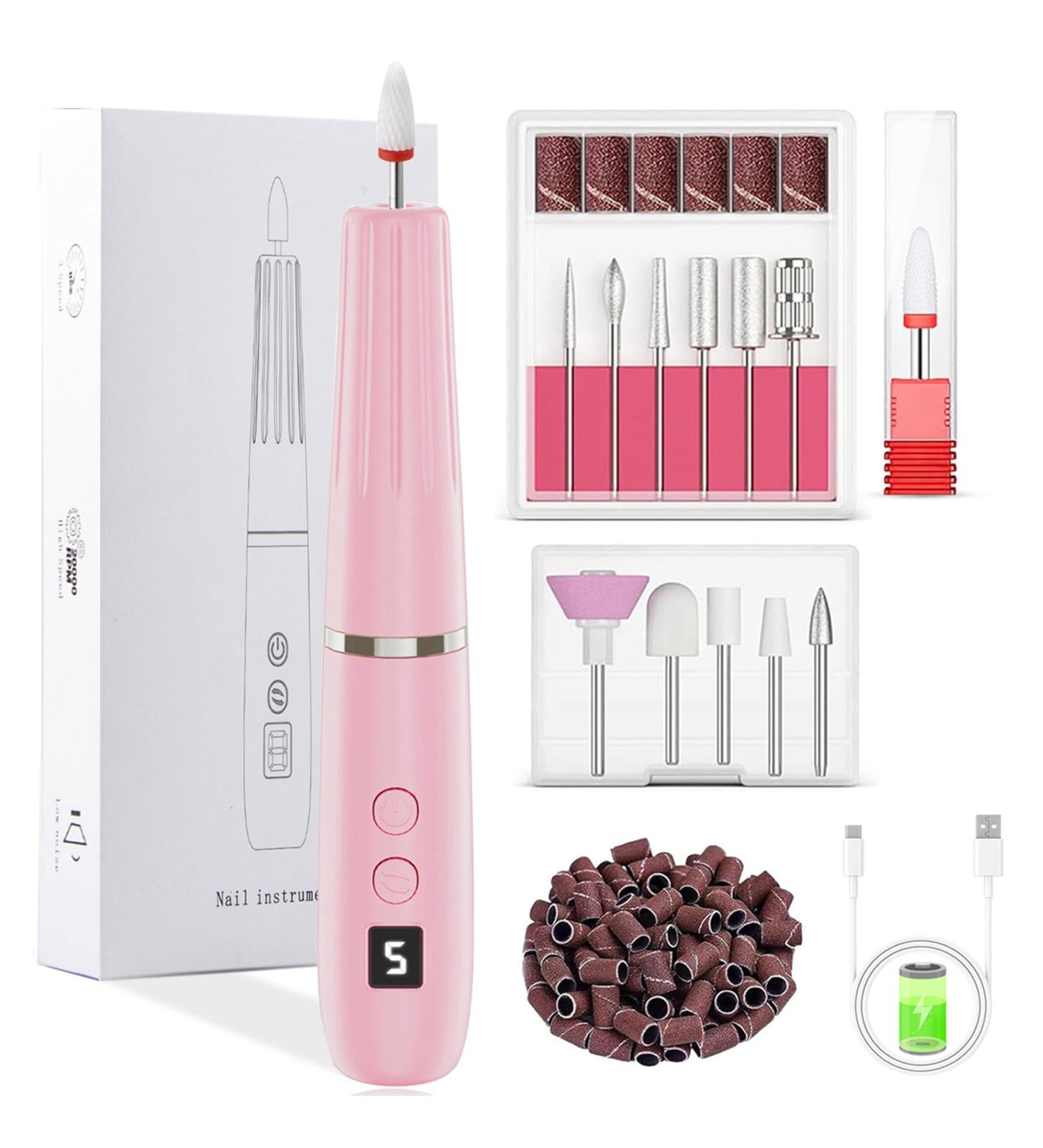 Nail Cutter for Gel Nails Wireless - 12 in 1 Electric Nail File Manicure - 20000 rpm 5 Gear Electric Nail Drill for Natural Nails Acrylic Nails Nail Shapes Removal of Calluses YA03-002 - Buy Online on GoSupps.com