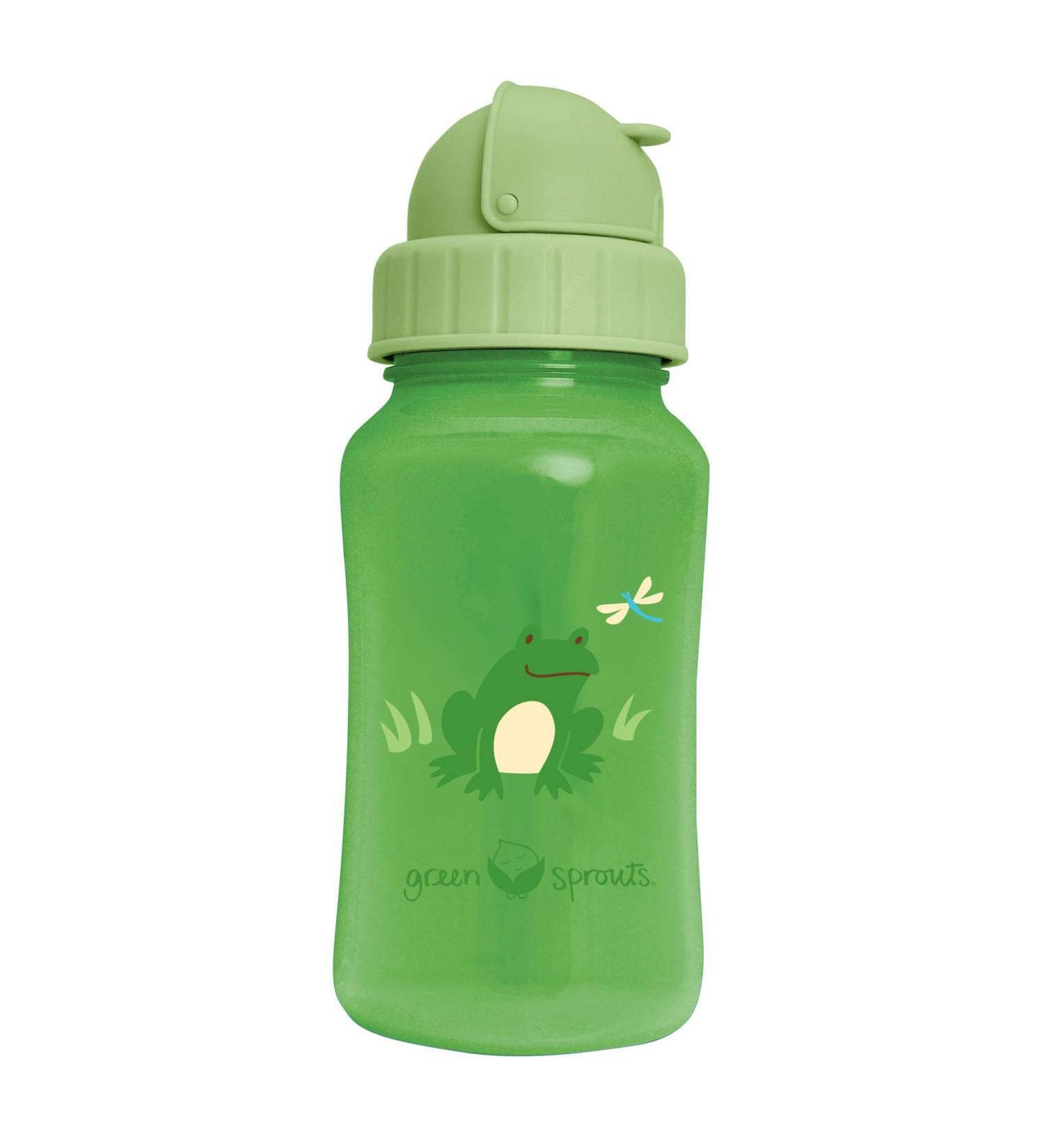 green sprouts Silicone Straw Bottle | Promotes Oral Development | Spill-Proof Flip-Cap | 2 Drinking Options | Dishwasher Safe - Buy Online on GoSupps.com