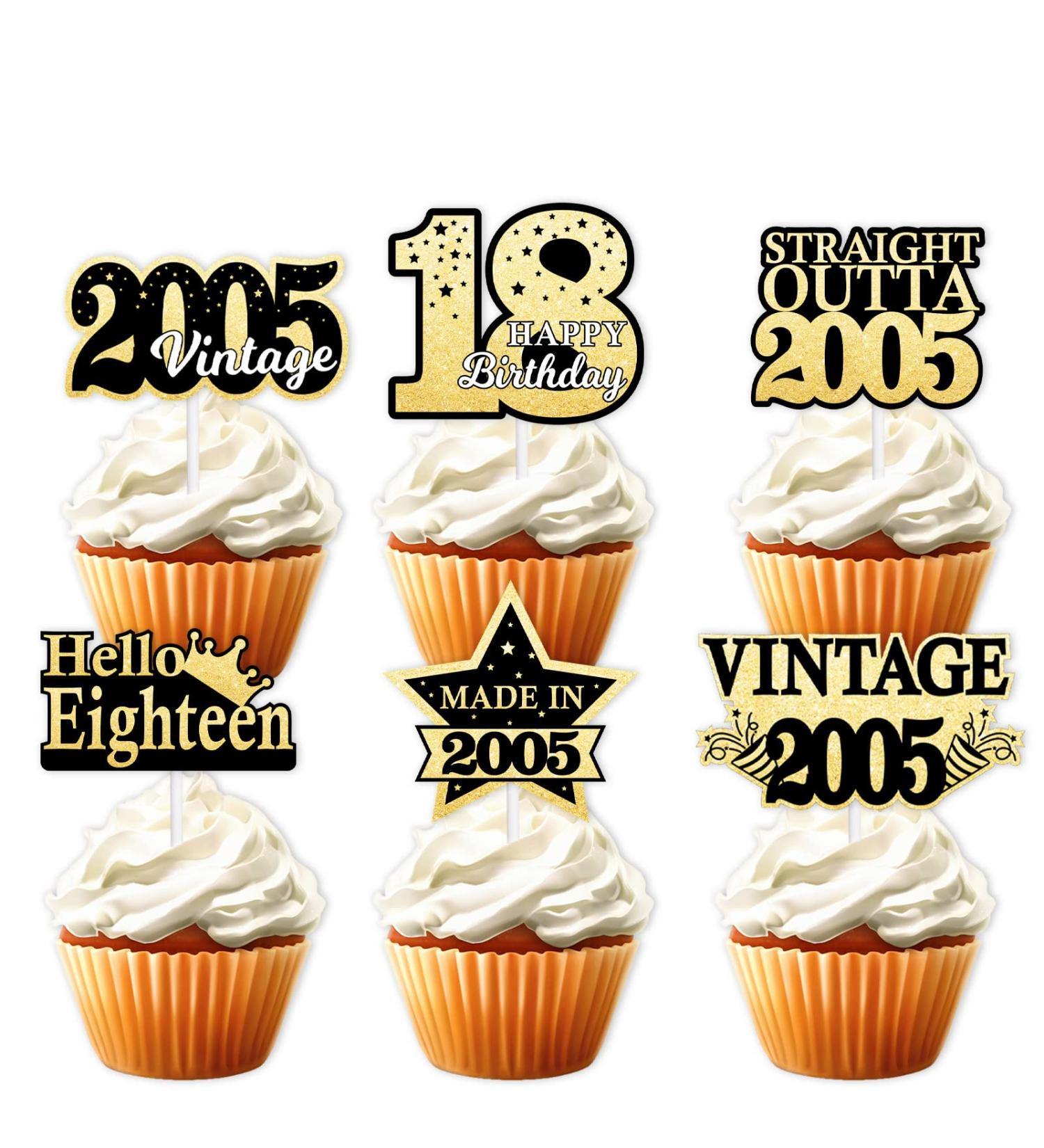 S-Star-18 Ice Cream Fruit Dessert Cupcake Topper Colorful Glitter Happy Birthday Sensory Pop Game Theme Decor Supplies Baby Shower Boys Girls Birthday Party Decorations 21 - Buy Online on GoSupps.com