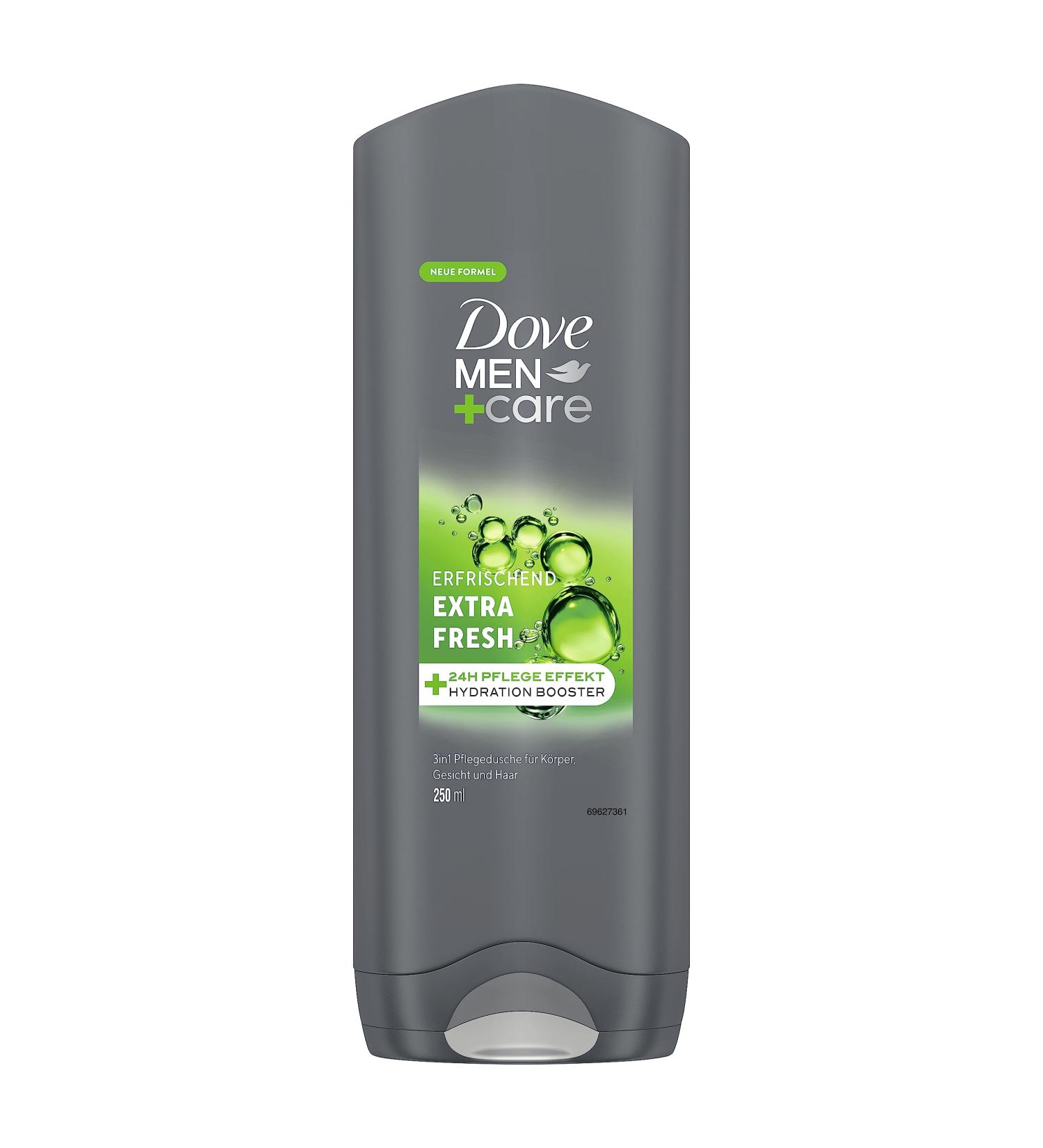  DOVE MEN + CARE Dove Men+Care Extra Fresh 3-in-1 Body Wash for Body Face and Hair with 24 Hour Nourishing Effect 6 x 250 ml - Buy Online on GoSupps.com