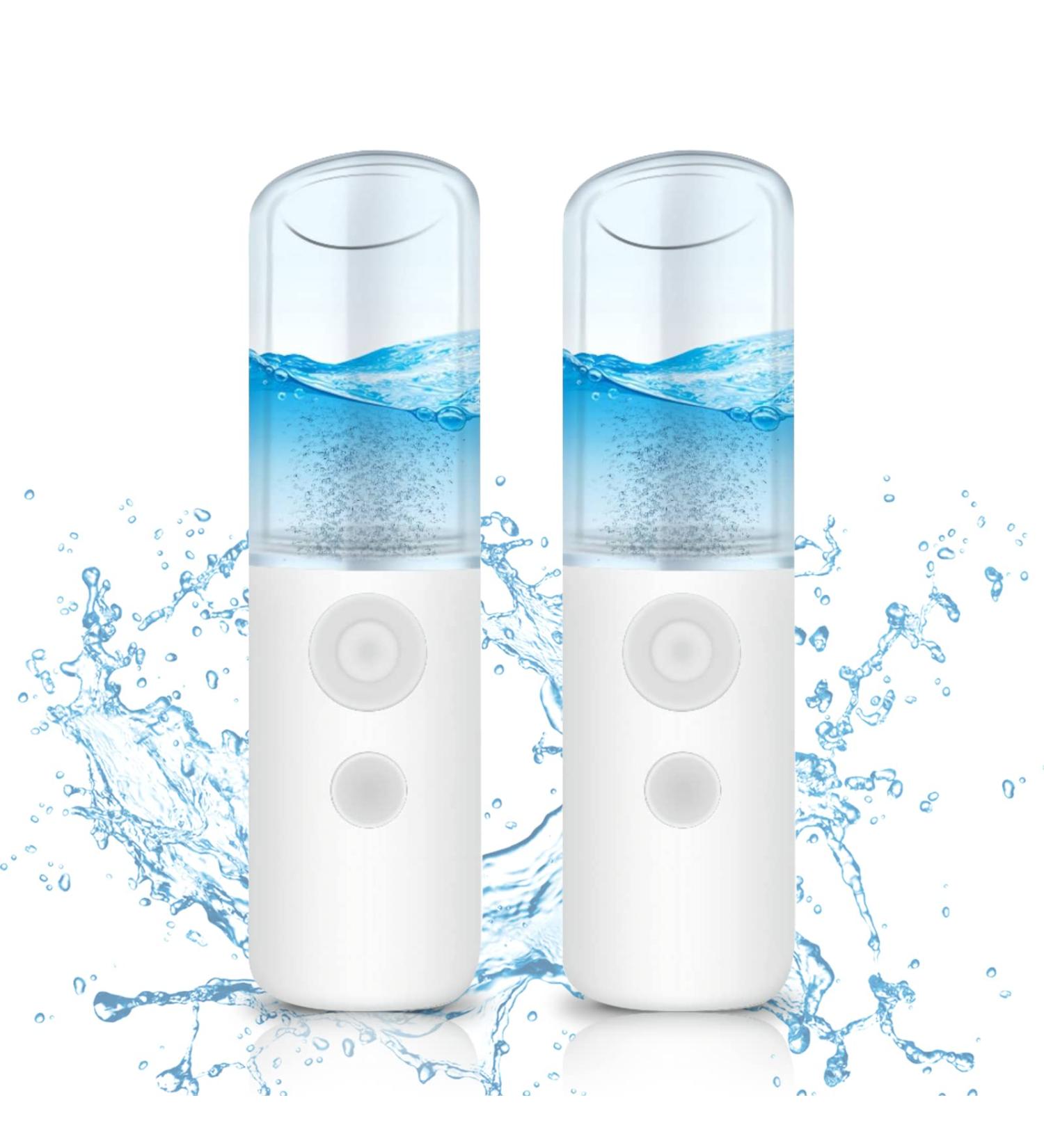 2 Pieces Nano Facial Humidifiers 20 Ml Mini Face Humidifier Automatic Portable USB Handy Sprayer for Face Hydrating Skin Care Makeup (Blue) - Buy Online on GoSupps.com