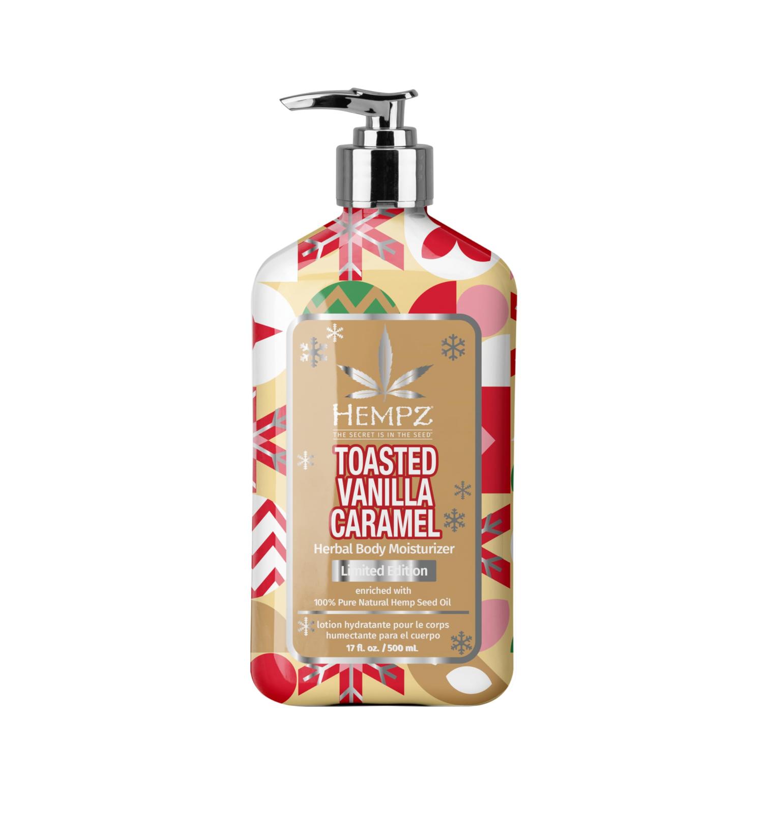 Hempz Toasted Vanilla Caramel Body Lotion - Moisturizer for Men & Women | 17 oz Holiday Gift - Buy Online on GoSupps.com