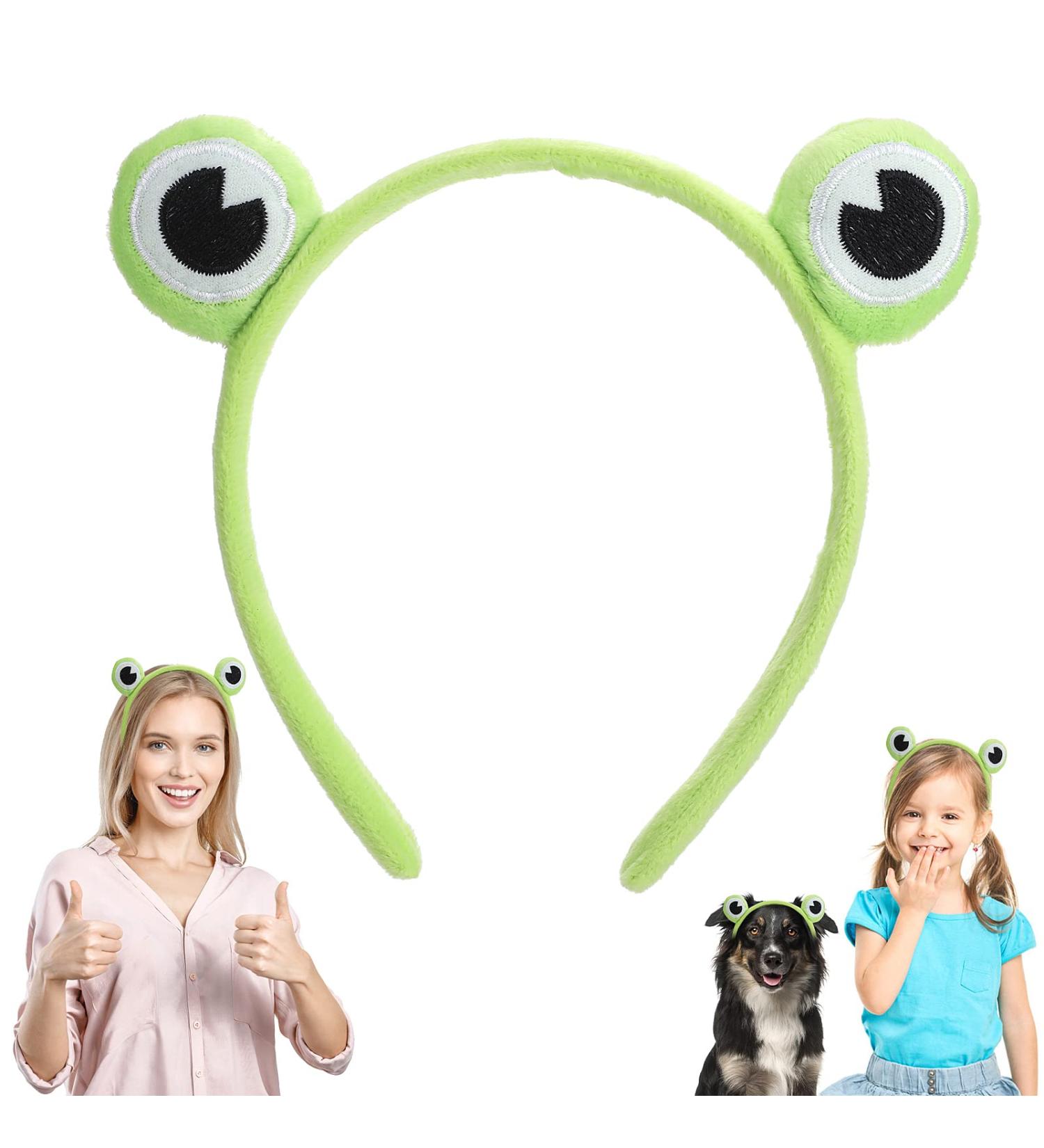 Cute Frog Headband Spa Headband for Girls and Women - Green Frog Eye Makeup Headband - Buy Online on GoSupps.com