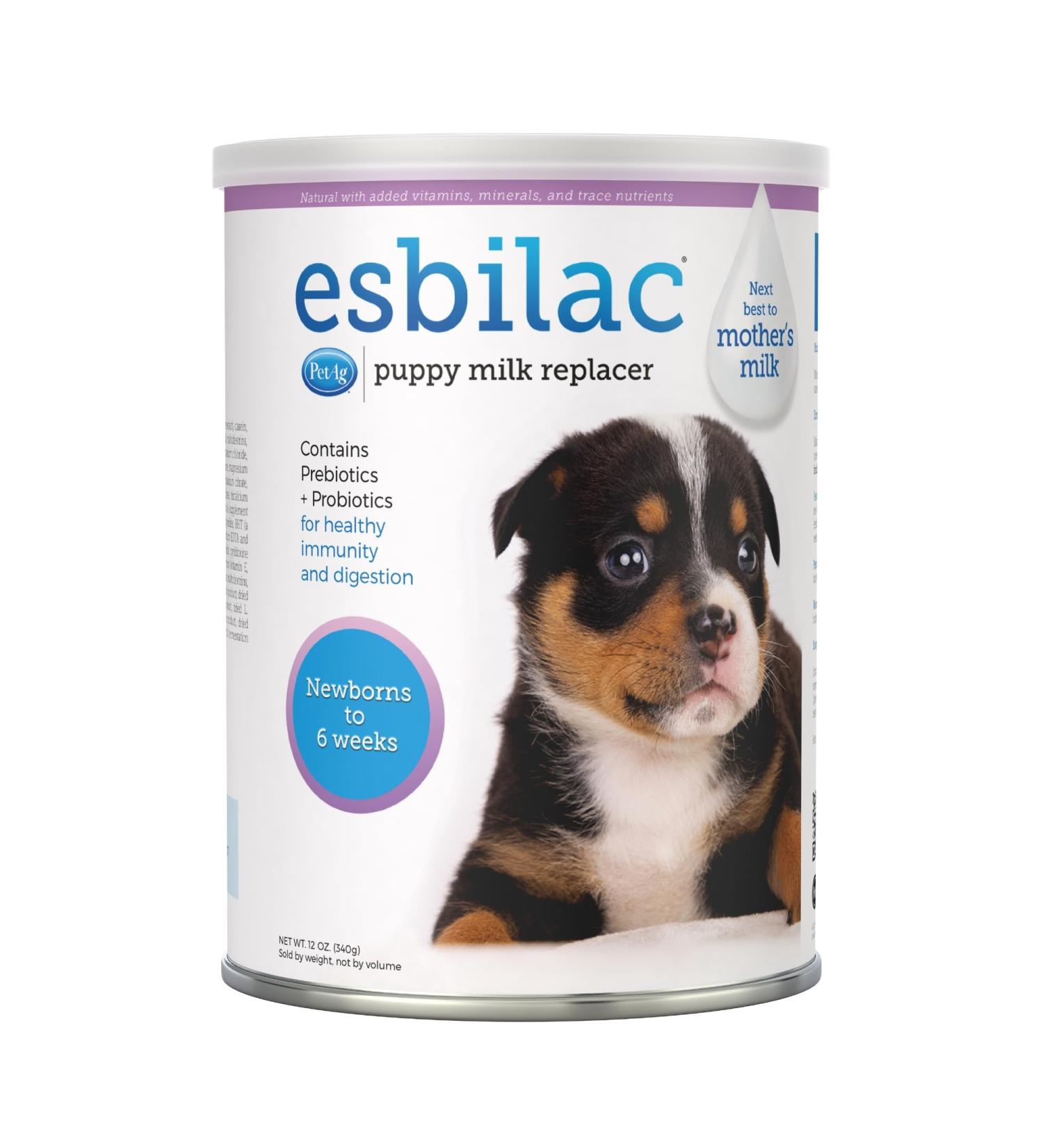 Buy PETAG ESBILAC Puppy Milk Replacement Powder | 340g Formula with Prebiotics & Probiotics | Ideal for Newborn Puppies up to 6 Weeks | International Shipping - Buy Online on GoSupps.com