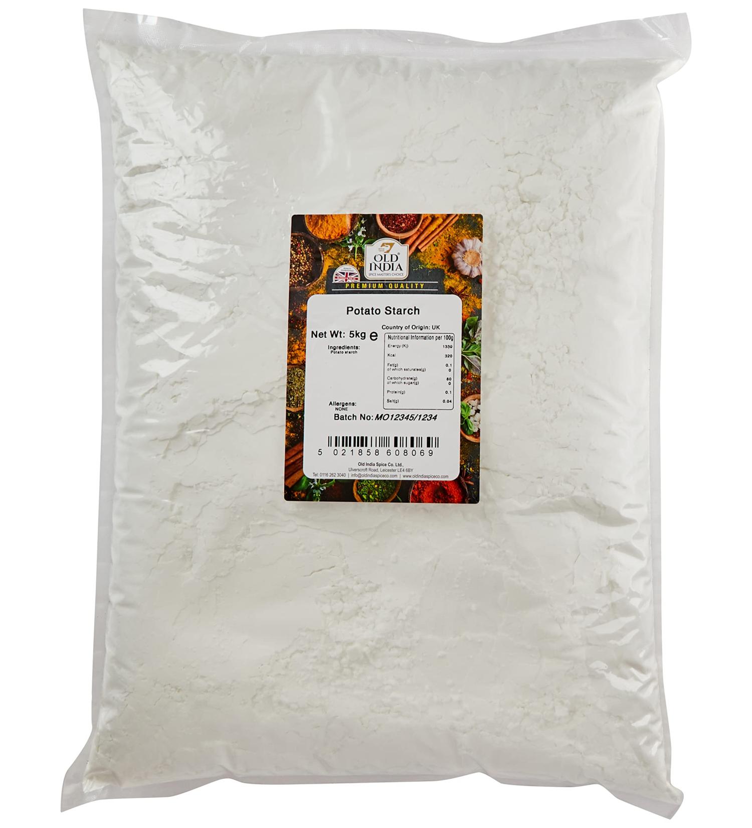 Old India Potato Starch 5kg - Premium Quality Starch for Baking and Cooking - Buy Online on GoSupps.com