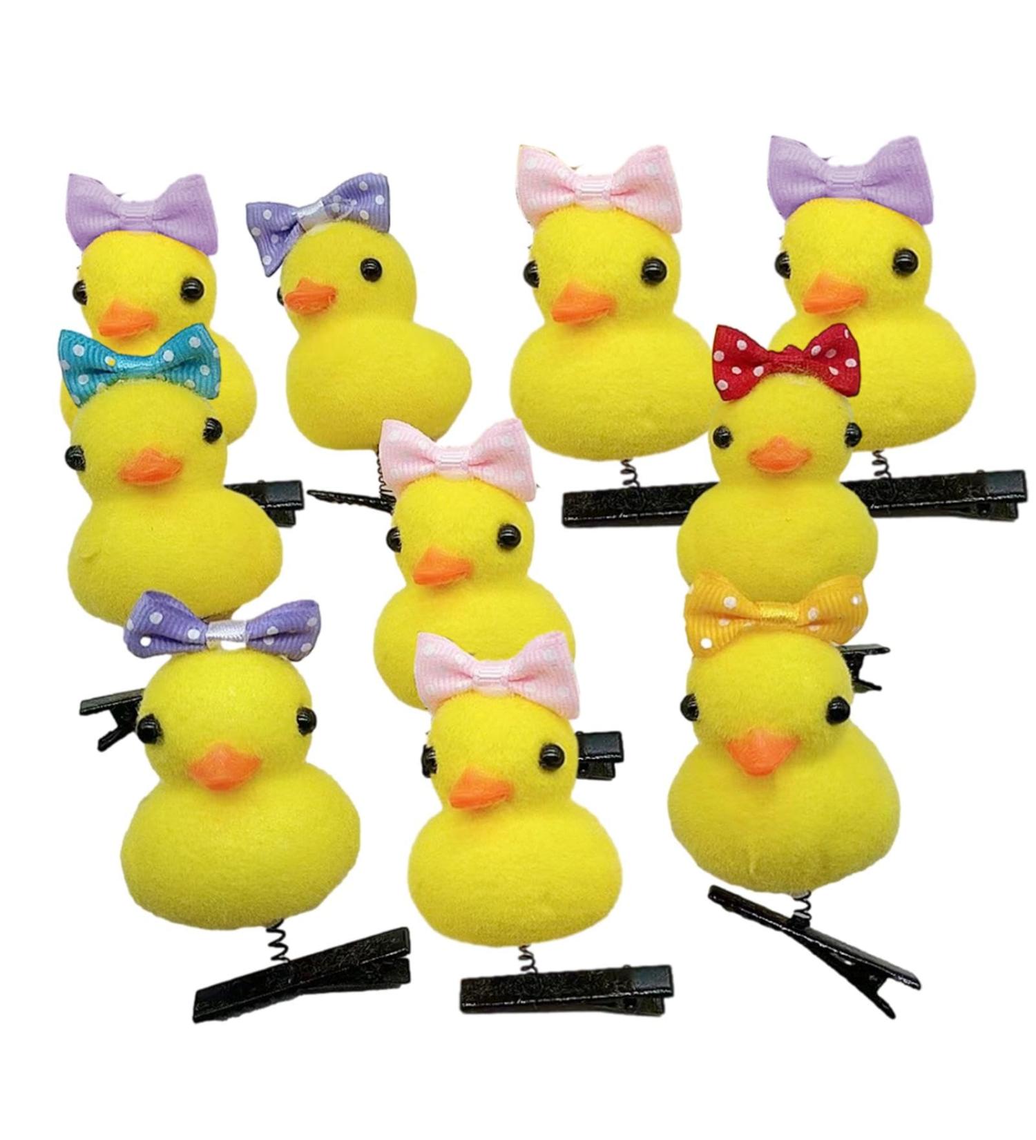 Yellow Duck Hairpin Set Duck Hair Clips Cute Duck Hairpins Cartoon Duck Hairpin Soft and Unique Yellow Duck Fun Hair Accessories Animal Hair Clips for Kids-10 Pieces Bow tie style - Buy Online on GoSupps.com
