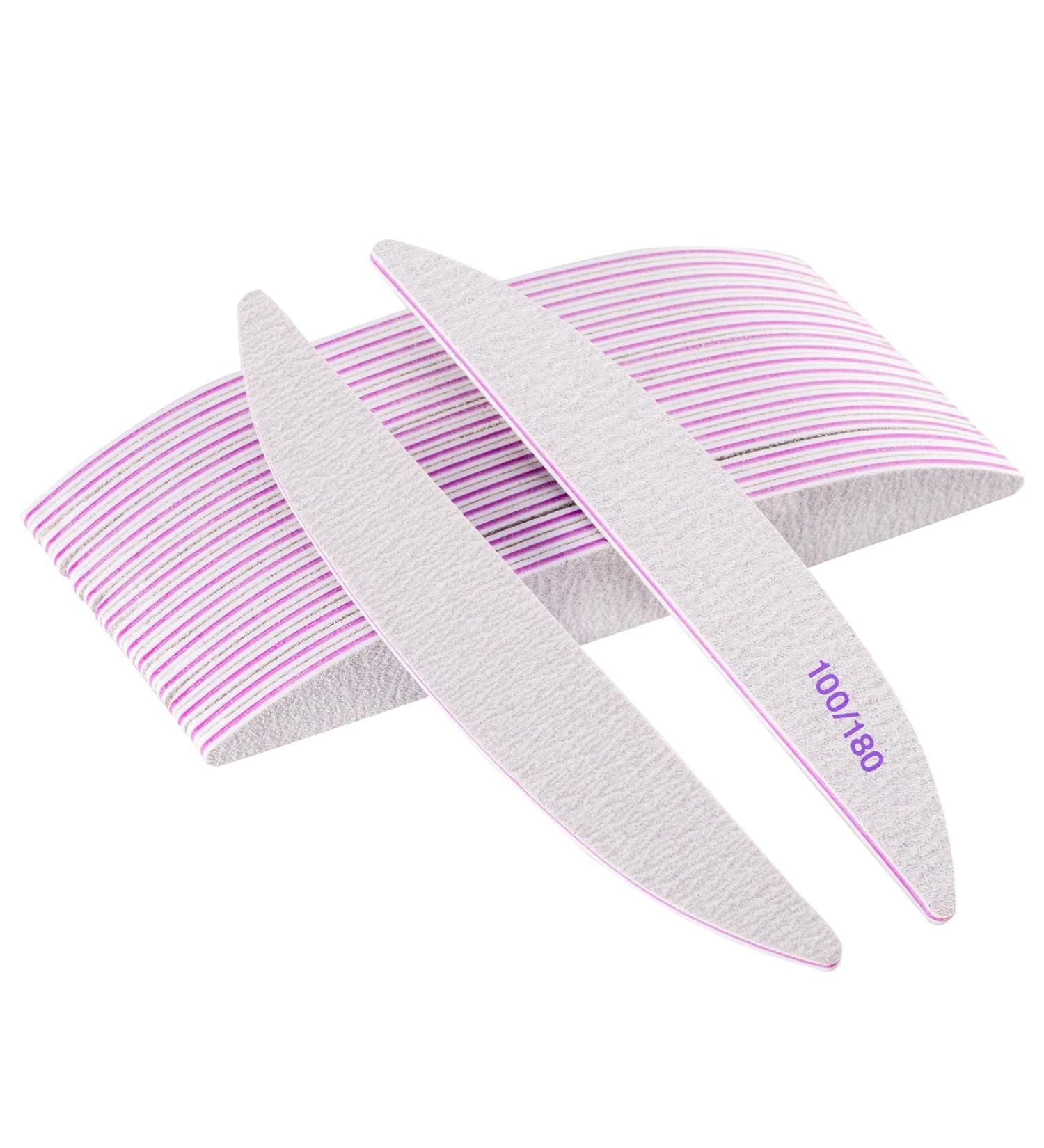 Professional Nail Files 20 Pieces Professional Double-Sided Reusable Nail File 100/180 Grit for Nail Salons DIY Nail Art at Home - Buy Online on GoSupps.com