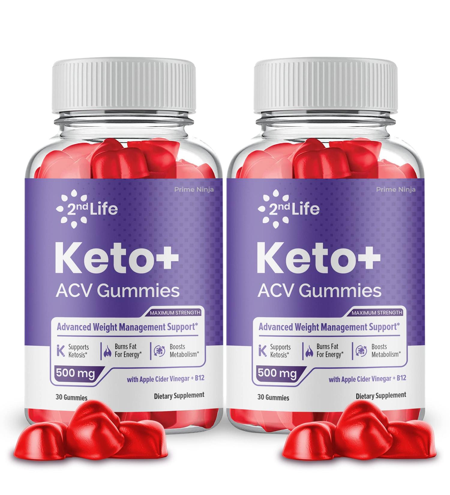 2nd Life Keto & ACV Gummies Bundle - Shark Advanced Formula (2 Bottles) - Buy Online on GoSupps.com