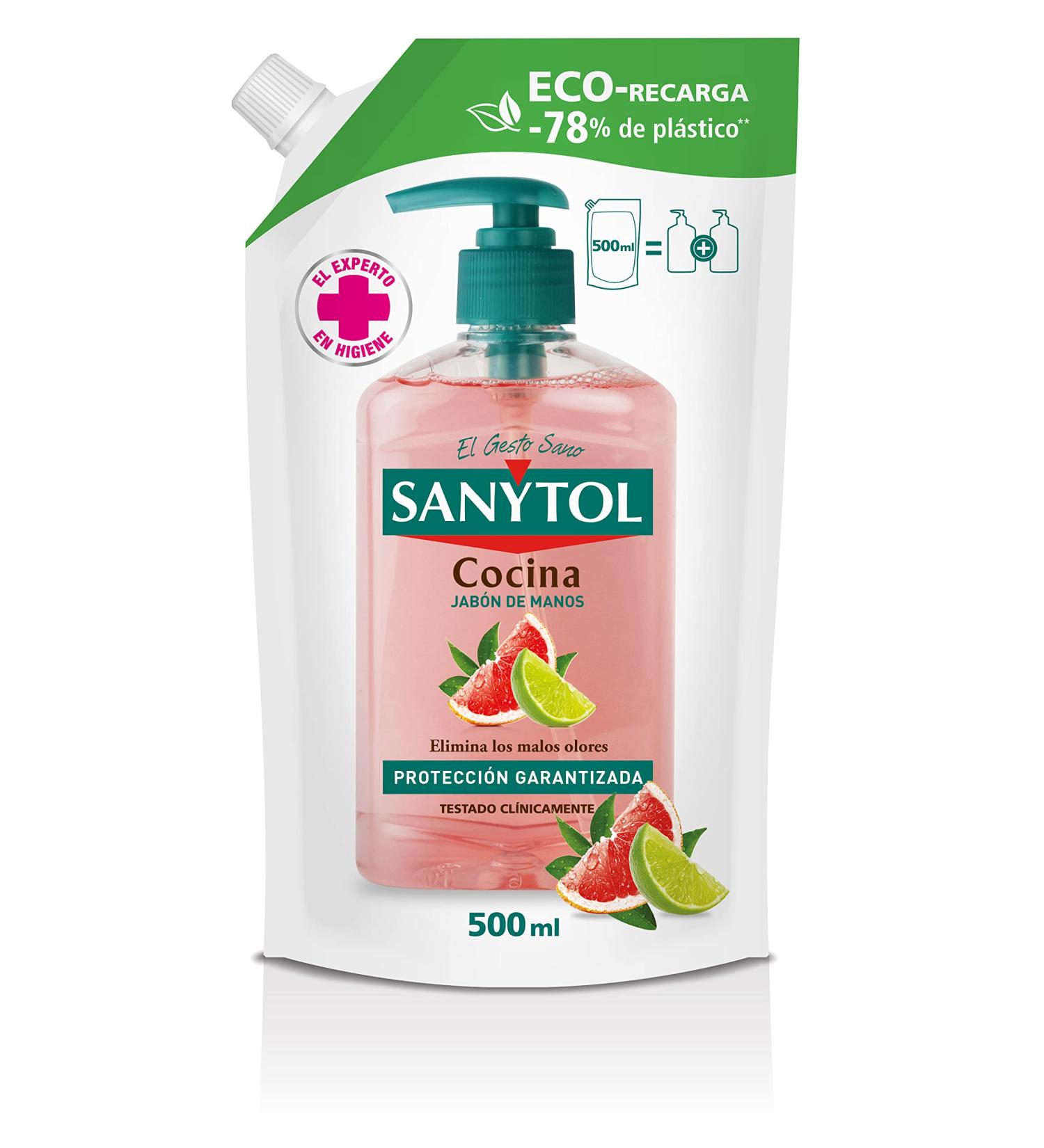  SANYTOL Sanytol Eco Antibacterial Kitchen Soap Refill 500ml - Buy Online on GoSupps.com