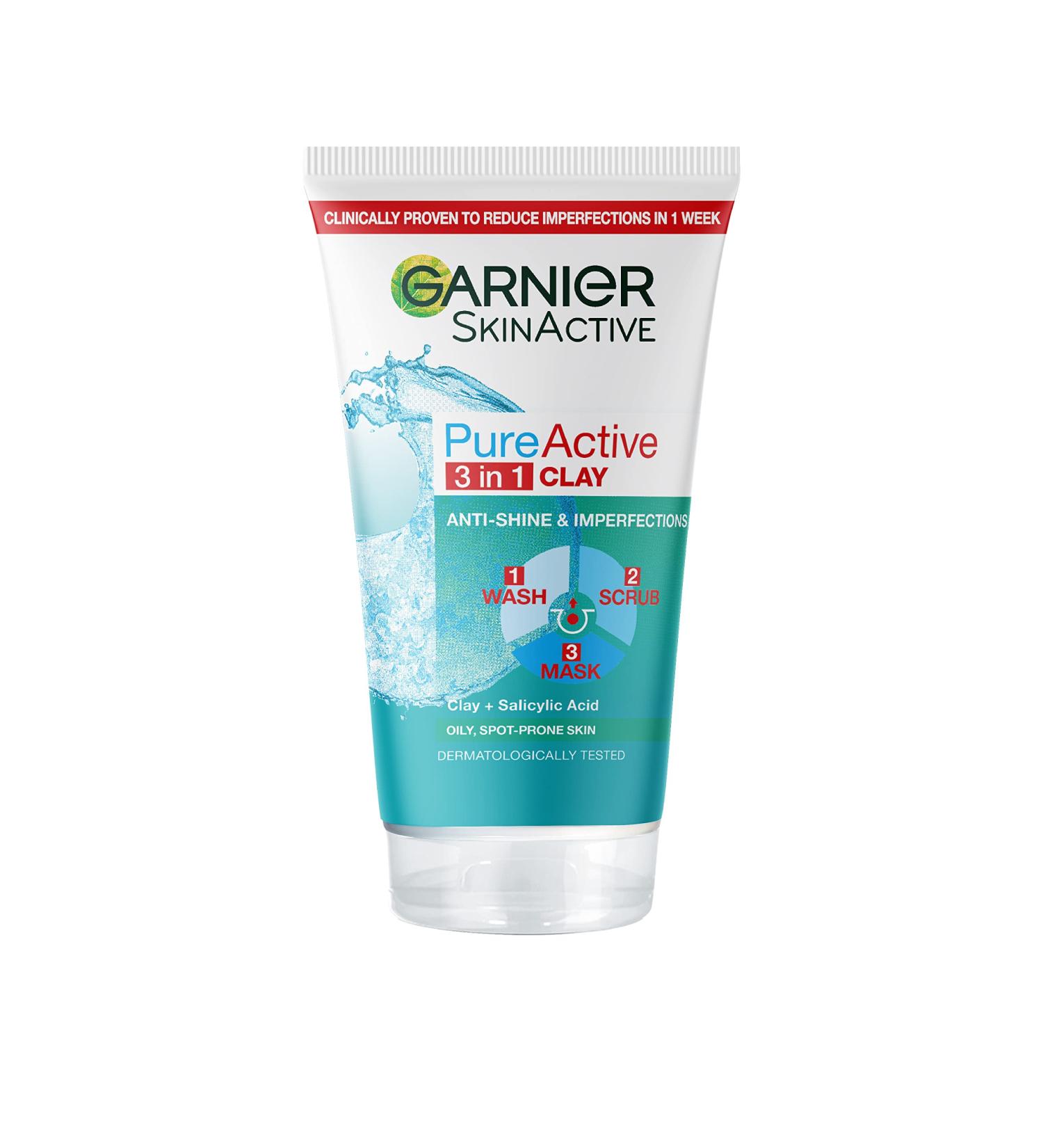 Garnier Pure Active Deep Daily Cleanser Blemish & Shine 150ml (Pack of 1) Packaging may vary - Buy Online on GoSupps.com