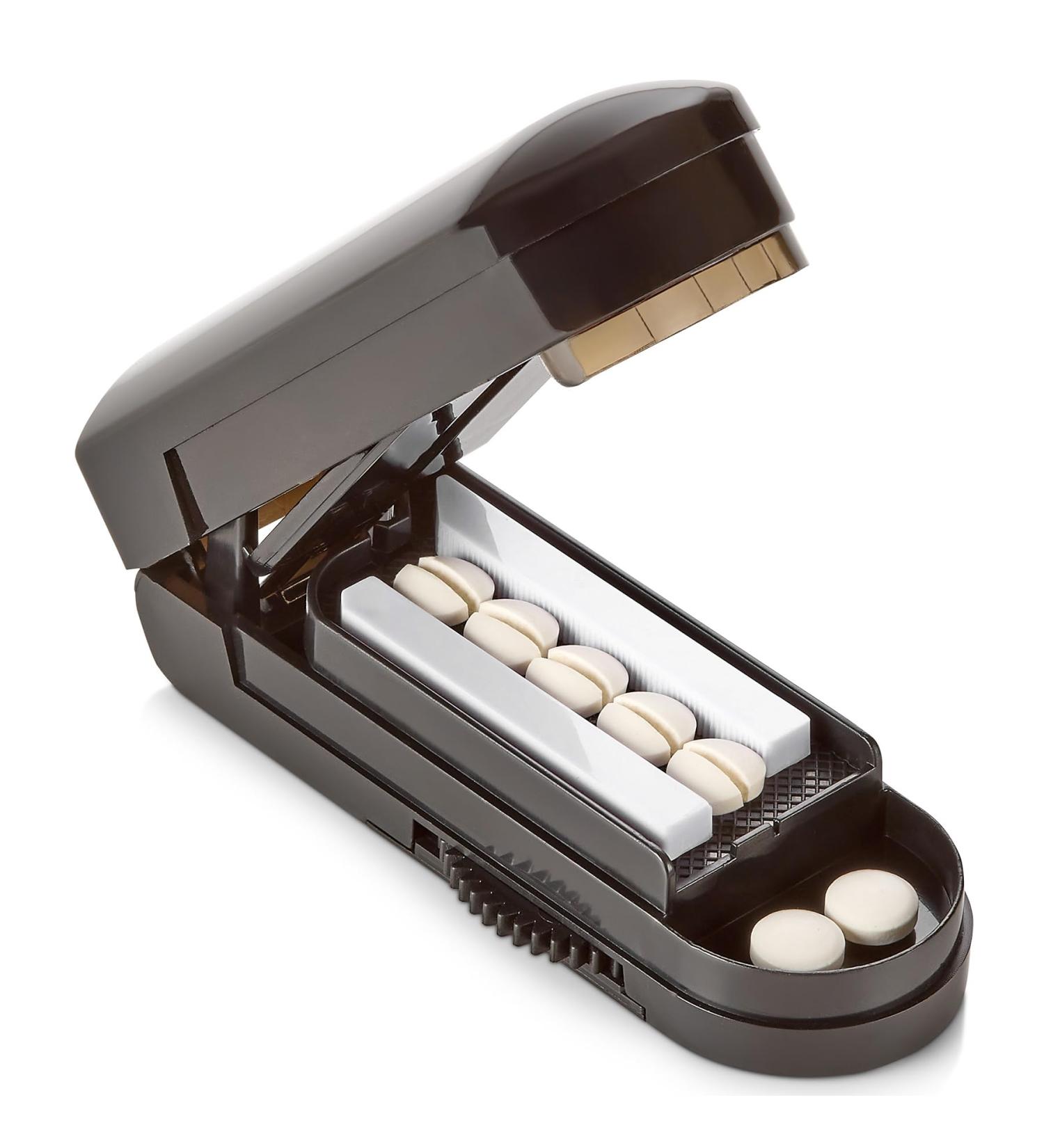 Pill Cutter for Small to Large Pills | Multi-Tablet Splitter with Safety-Blade Guard & Stainless Steel Design | Precision Pill Cutting Tool - Buy Online on GoSupps.com