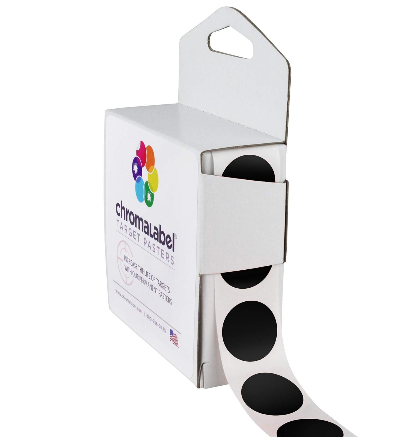 ChromaLabel 0.75 Inch Permanent Round Target Pasters - 1000 Labels - Black - Buy Online on GoSupps.com