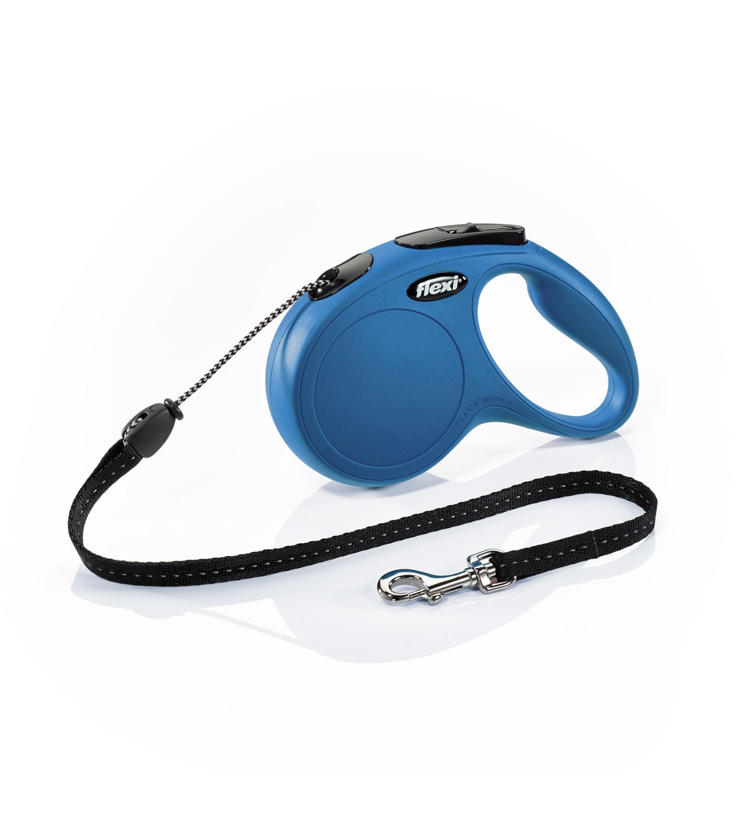 Flexi New Classic Blue Medium Cord Leash - 16 Feet | Durable & Stylish Dog Leash for International Shipping - Buy Online on GoSupps.com