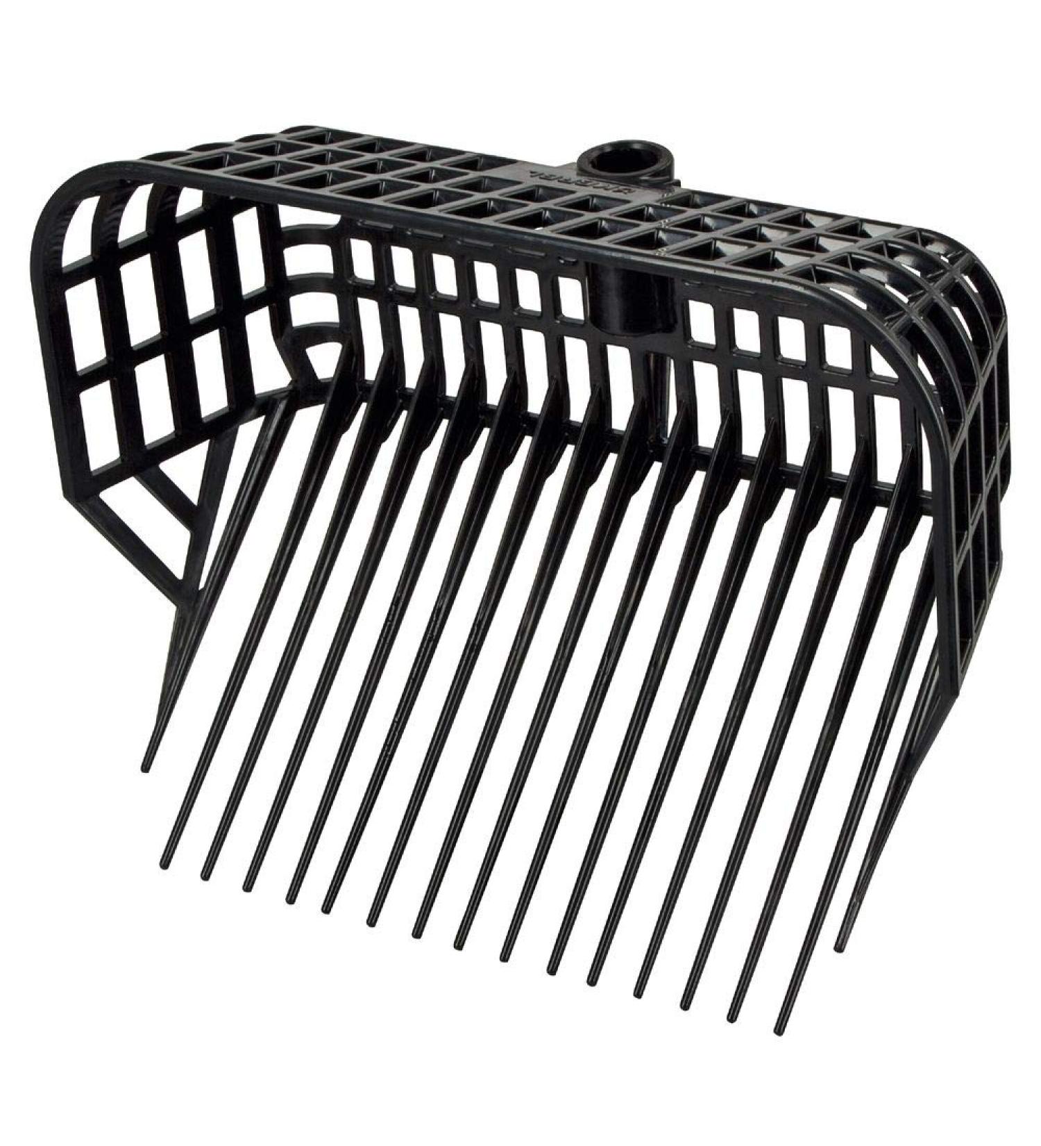 Kerbl Pale Fork without Stem - Unbreakable Plastic Bulk Fork 17 Tines 38x30 cm Chip Pink Black - Ideal for International Shipping - Buy Online on GoSupps.com