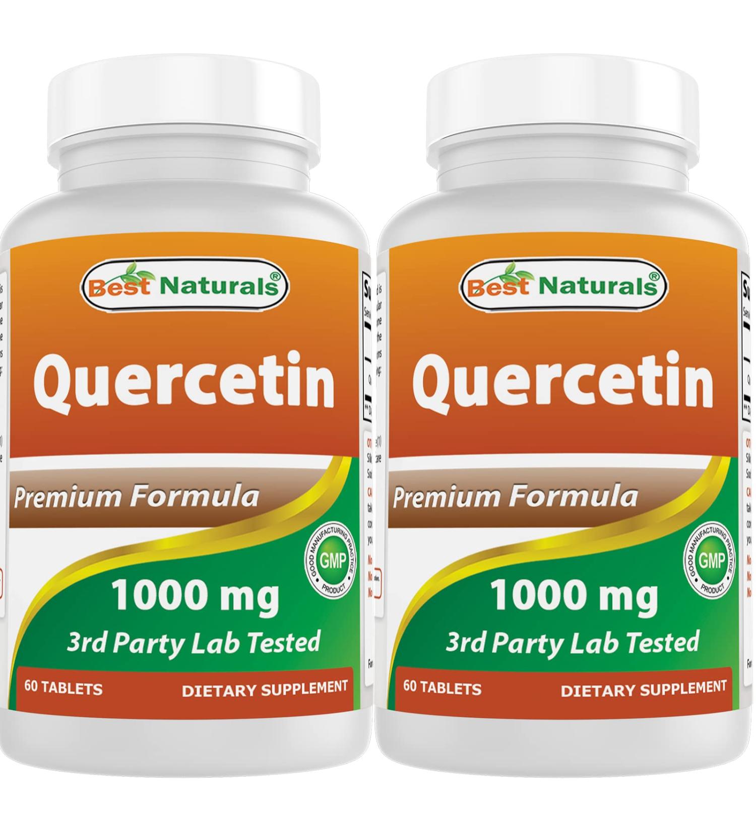 Best Naturals Quercetin 1000 mg Tablet - Immune Health - 60 Count (60 Count (Pack of 2)) - Buy Online on GoSupps.com