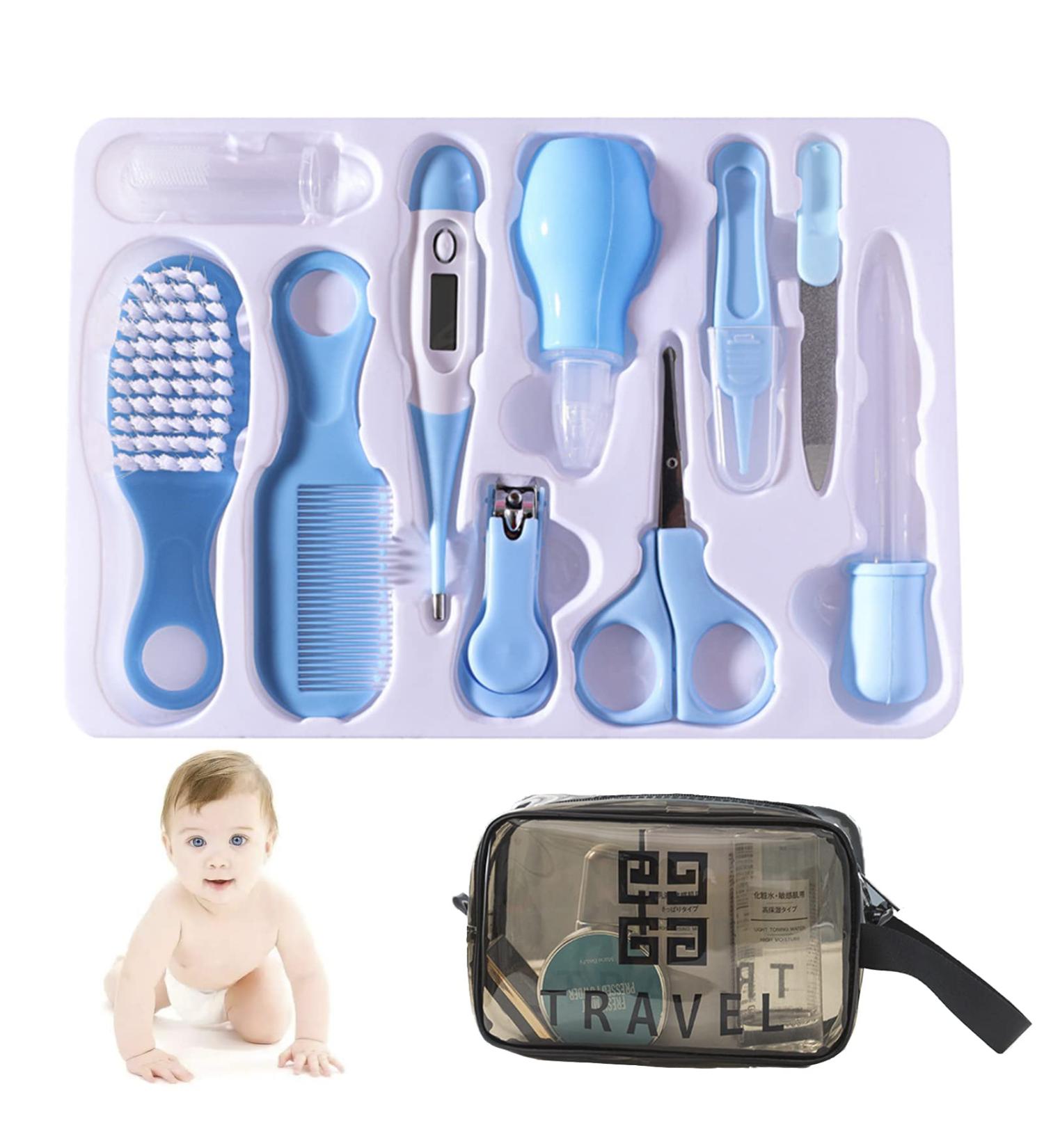 Baby Grooming Kit: Portable Nursery Safety Health Care Set for Newborns/Toddlers - 11in1 Set for Cleanliness & Care - Buy Online on GoSupps.com