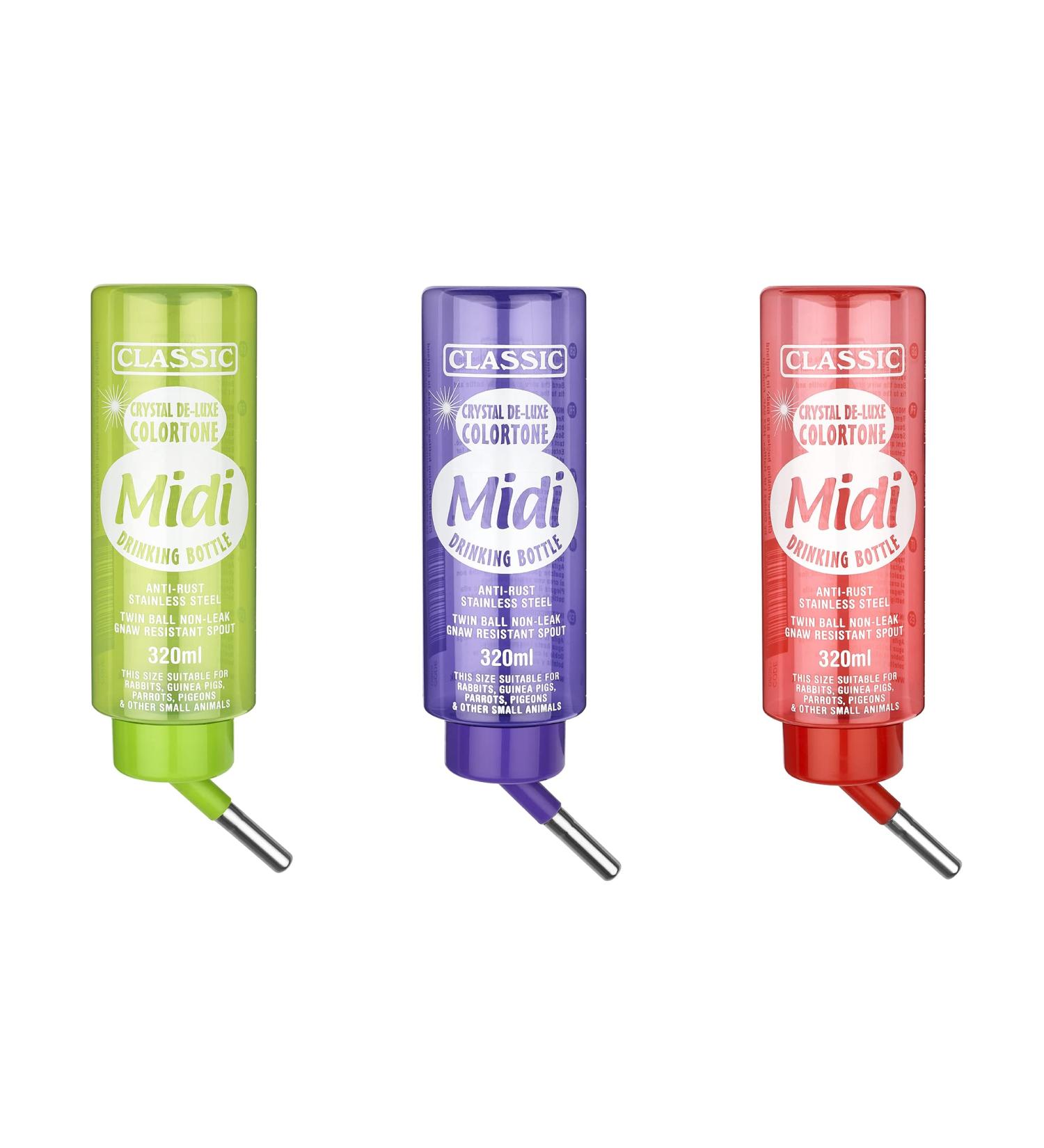 Classic Crystal Deluxe Colortone Midi Drinking Bottle 320 ml Assorted colors - Buy Online on GoSupps.com