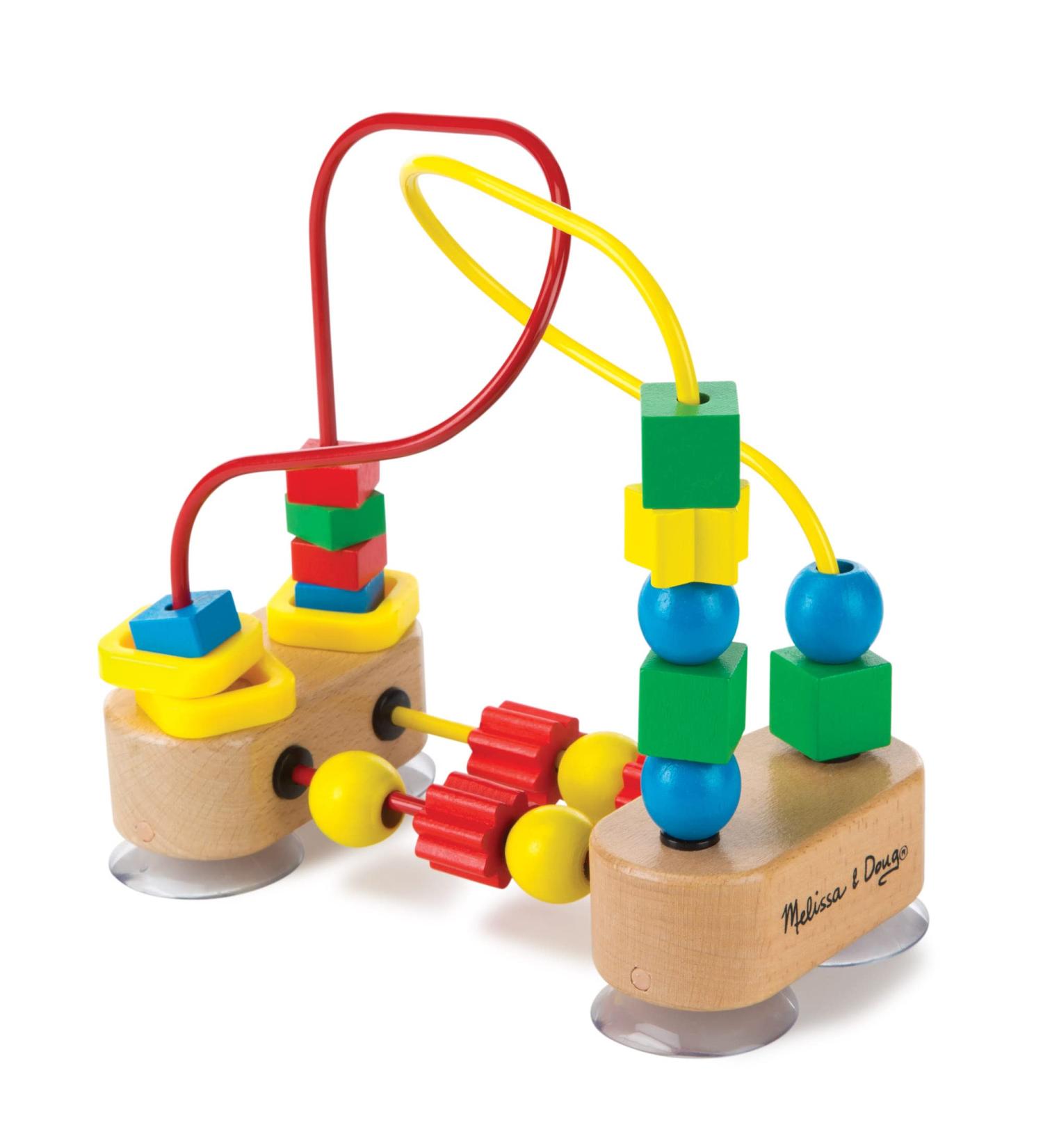 Melissa & Doug First Bead Maze - Educational Developmental Toy for Motor Skills - Safe for Ages 3+ - Multicolor | 19.7cm H x 9.5cm W x 17.8cm L - International Shipping Available - Buy Online on GoSupps.com