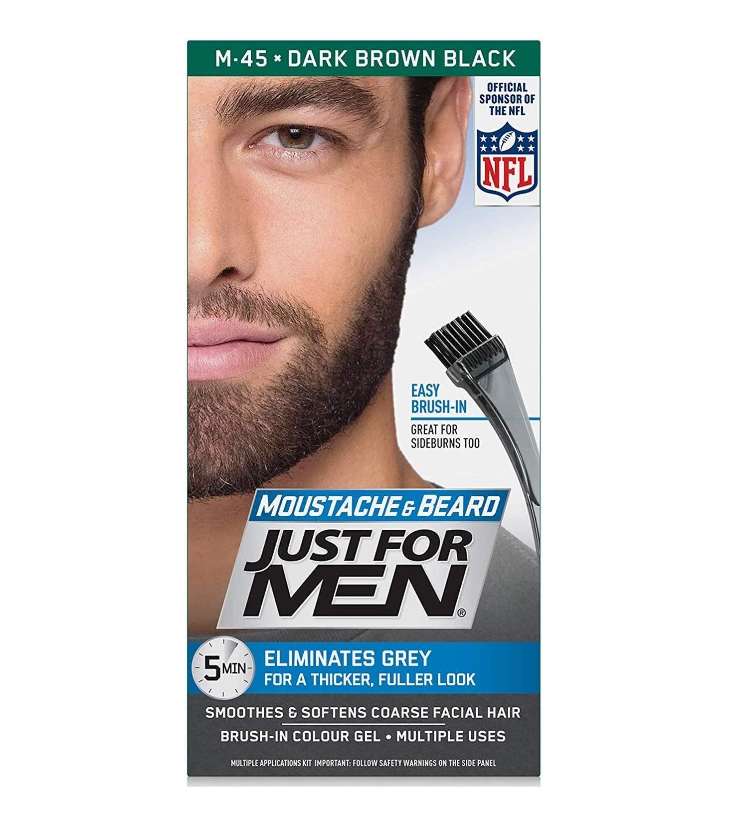  Just for men Just For Men Moustache Beard and Paws Colour Gel - Dark Brown M-45 (Pack of 3) - Buy Online on GoSupps.com