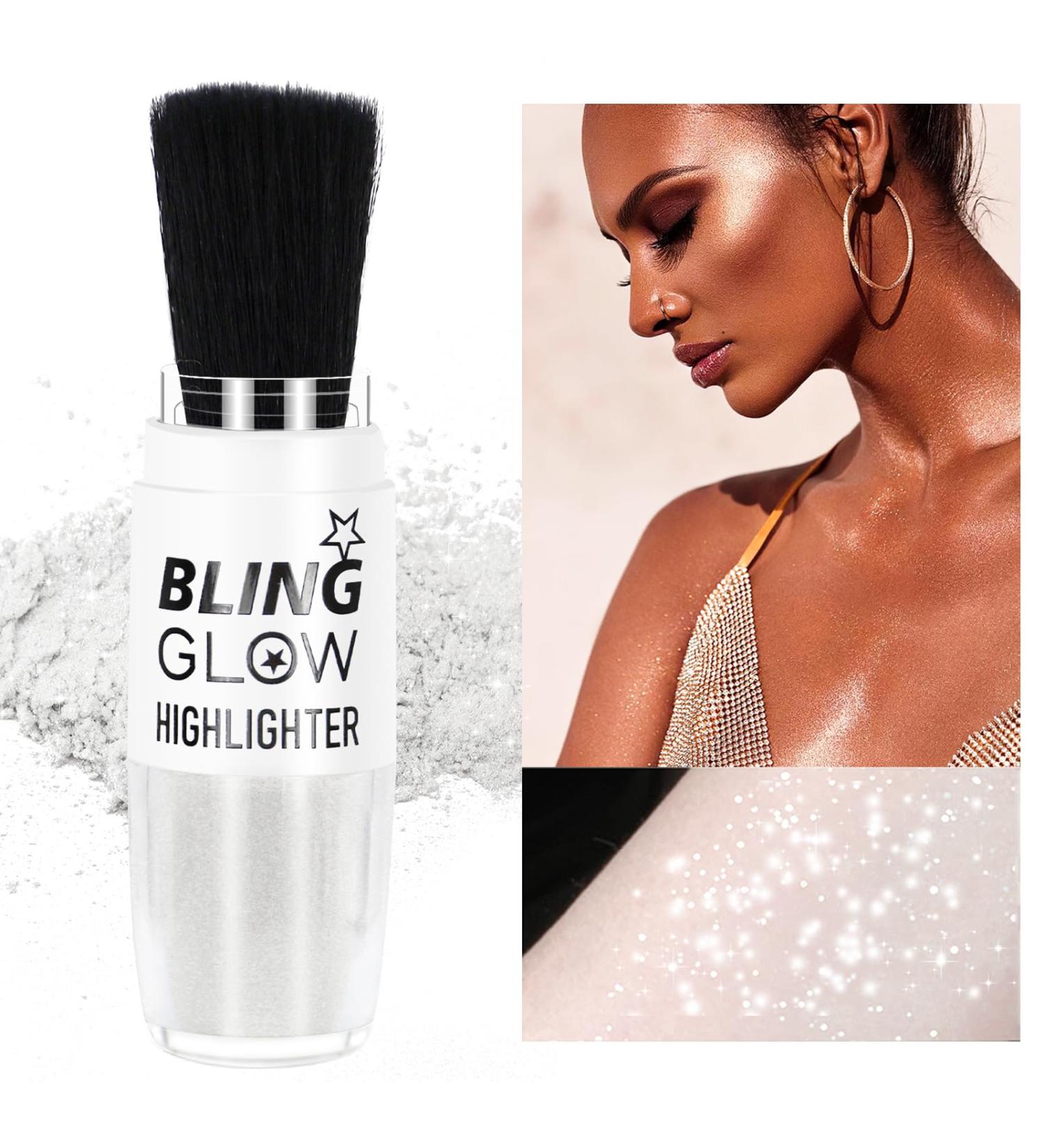 Luxury Body Glitter Powder & Face Highlighter - Sparkling White Loose Makeup for Eyes Hair & Lips - Perfect for Festivals & Events - Buy Online on GoSupps.com