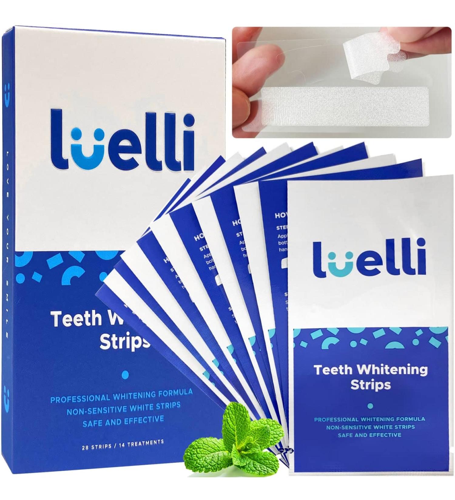 LUELLI Teeth Whitening Strips - 7-Day Whitening Kit - 10 Shades Whiter - 14 Treatments - Buy Online on GoSupps.com