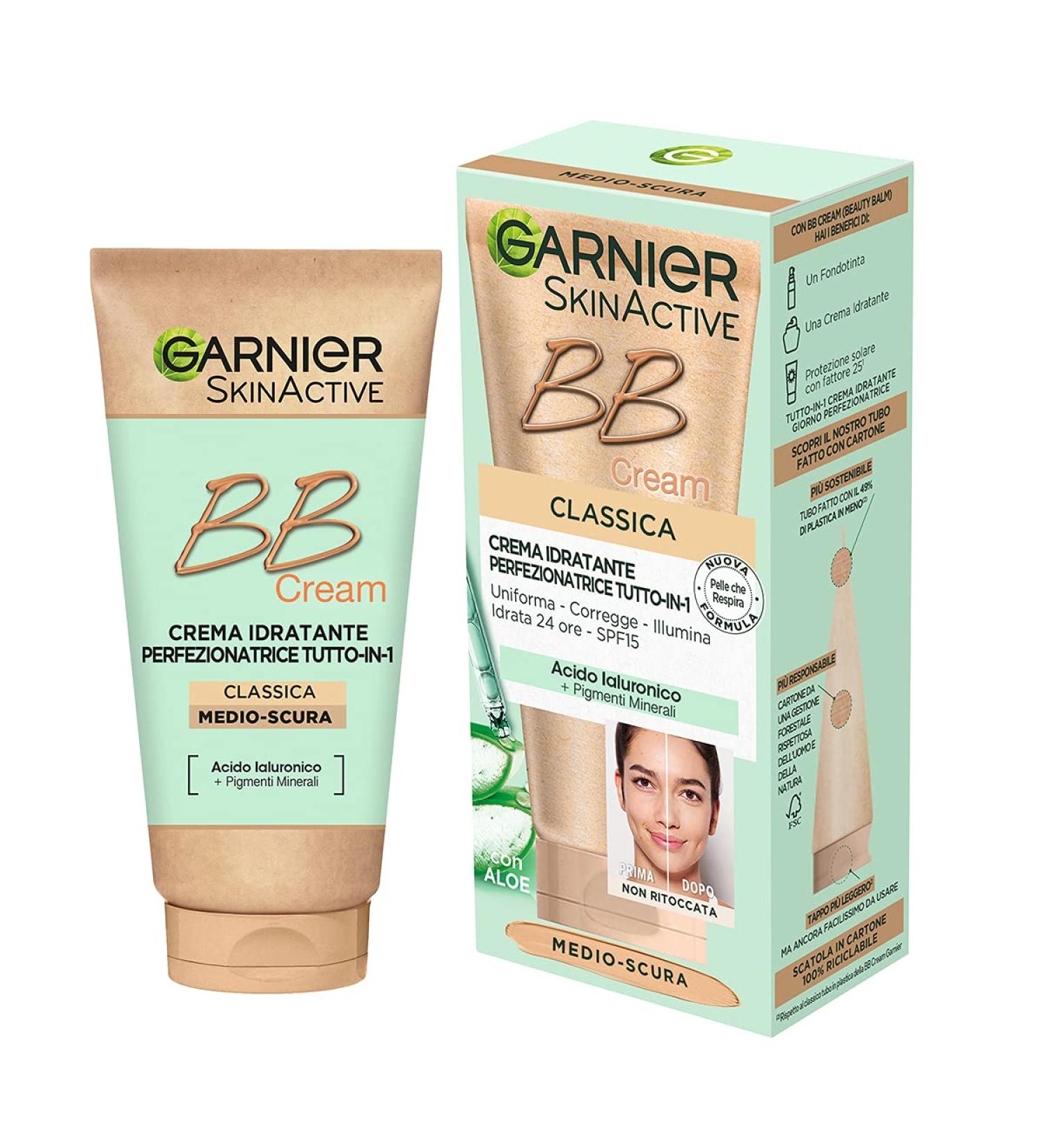  Garnier Garnier Classic SkinActive BB Cream for even and hydrated skin natural look enriched with hyaluronic acid and aloe vera - Buy Online on GoSupps.com