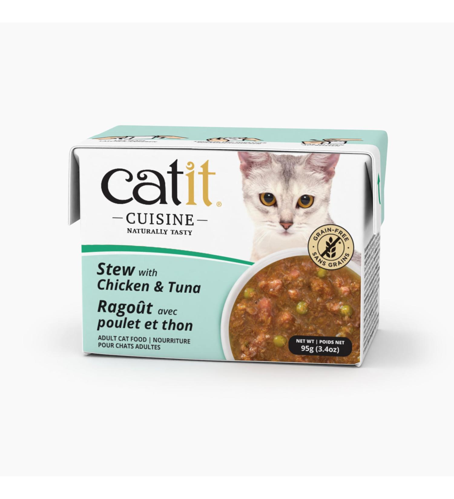 Catit Cuisine Stew with Chicken & Tuna 95 g Cat Food Wet Cat Food Cat Food Wet Nourriture Pour Chat Cat Wet Food Chat Kitten Food Kitten Wet Food Canned Cat Food Nourriture Chat