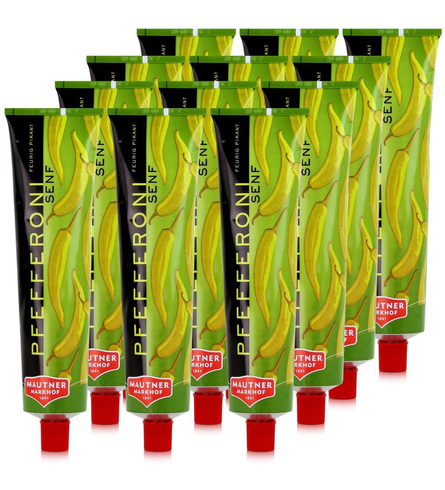 Mautner Markhof Pepperoni mustard fiery spicy 12 x 200 g - Buy Online on GoSupps.com