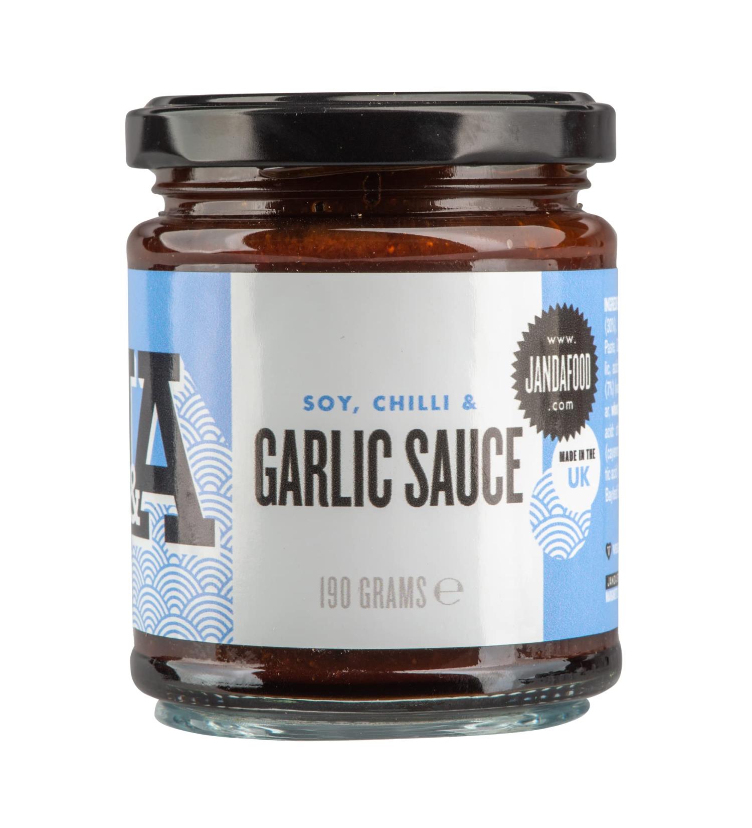 Janda Soy Chilli and Garlic Sauce (190g) | Asian Style Sauce That Can Be Used For Stir Frying or Marinading | Inspired by Filipino Adobo Sauce | Vegan Sauce | Made in the UK - Buy Online on GoSupps.com