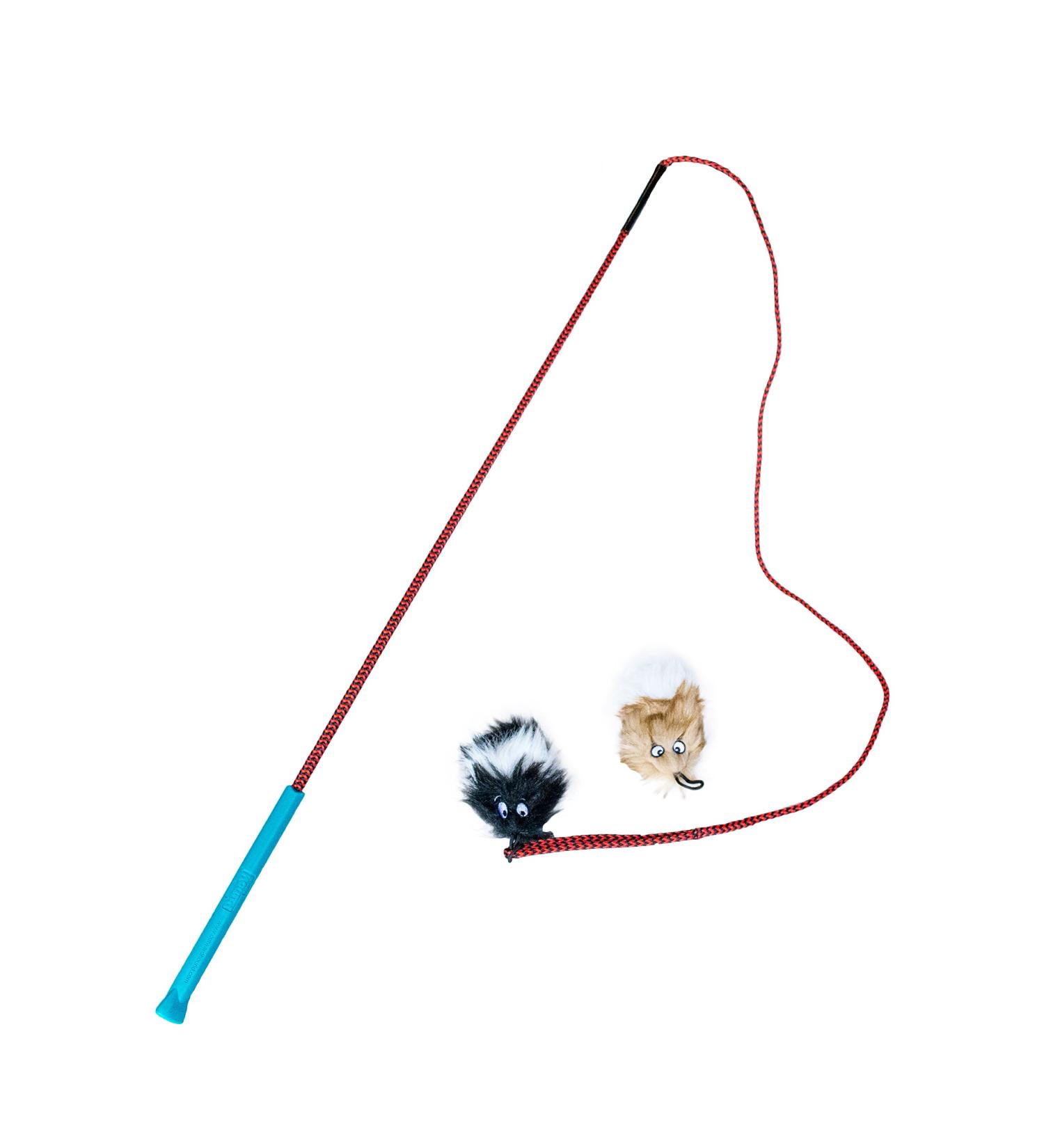 Outward Hound Blue Tail Teaser Wand - Interactive Dog Training Toy and Agility Kit - Buy Online on GoSupps.com